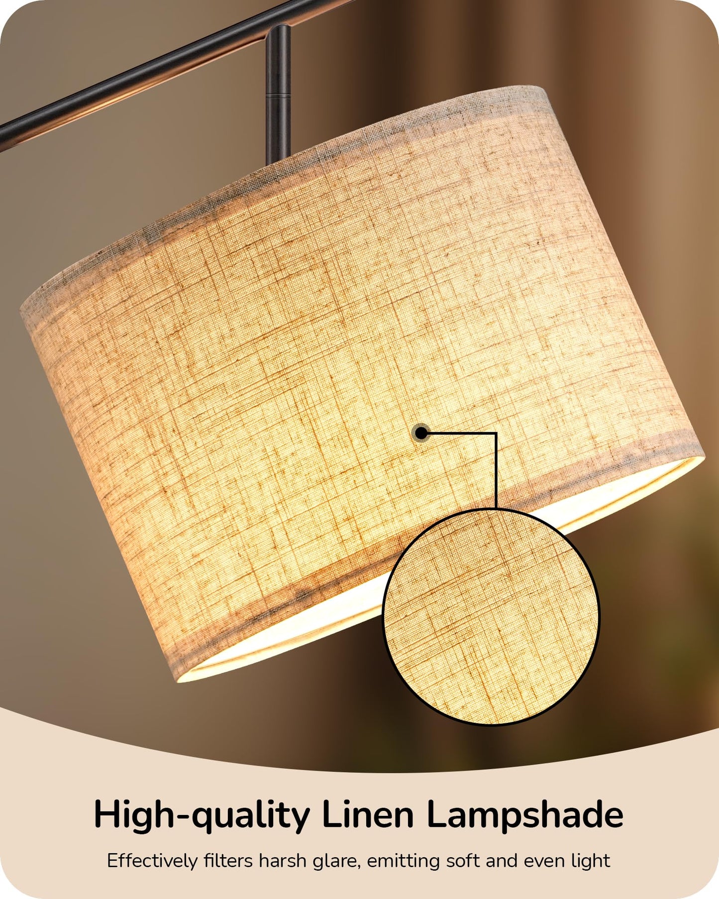 EDISHINE 64.7IN Floor Lamp for Living Room with Remote, Modern Tall Standing Lamp, Dimmable & 5CCT, Foot Pedal Switch, Minimalist for Bedroom, Bulb Included, Black