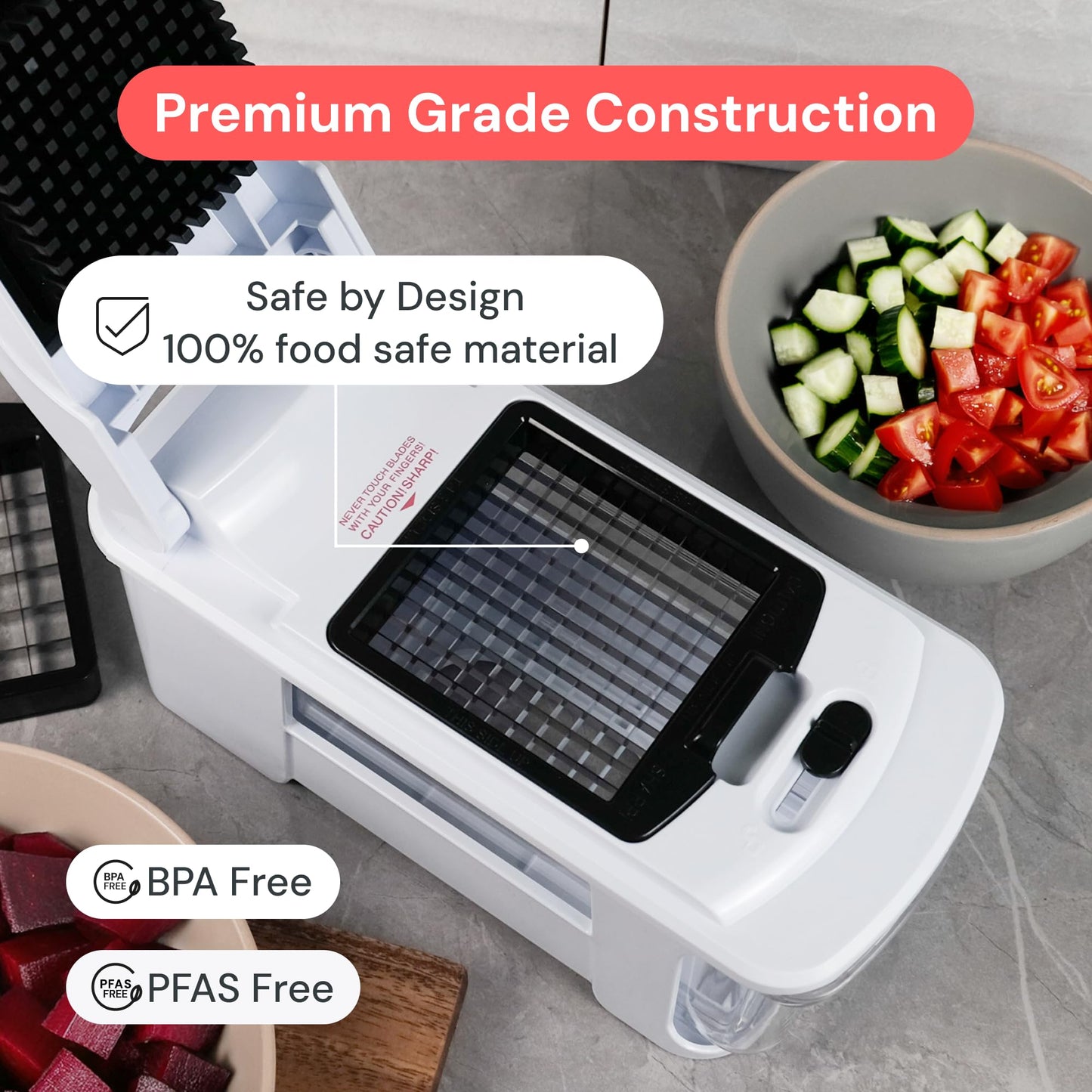 Fullstar XL Vegetable Chopper & Mandoline Slicer – Vegetable, Onion, Potato, Food, Veggie & Fruit Slicer, Dicer & Spiralizer with Pull-Out Catch Tray, Kitchen Gadgets & Gifts (11 in 1, Black/White)