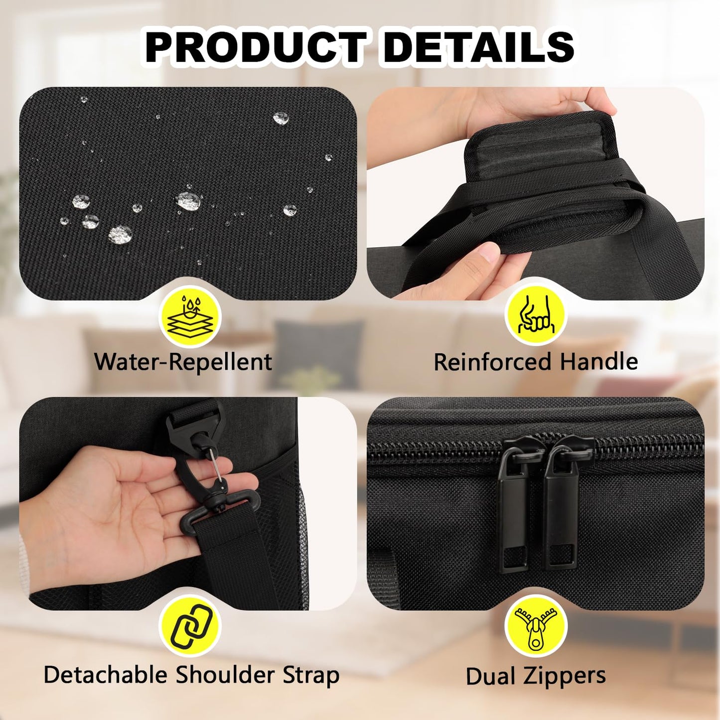 Steam Cleaner Storage Bag Compatible with Dupray Neat & Neat Plus Steam Cleaners, Dupray steam Cleaner Accessories, Portable Carrying Case with Large Capacity&Pockets, Home/Outdoor Organizer, Bag Only