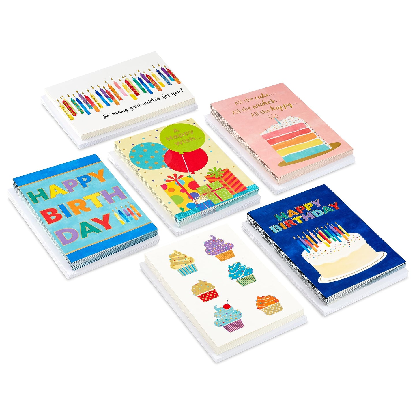 Hallmark Bulk Birthday Card Assortment (72 Cards with Envelopes) for Kids, Adults, Coworkers, Employees