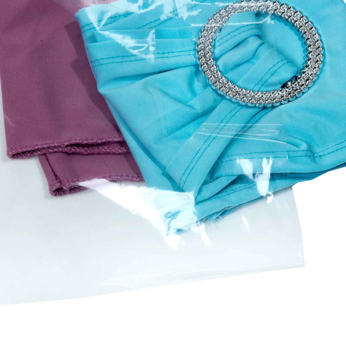 1000 Clear Plastic Bags With Handles 12"x15" Merchandise 1.25Mil Thick Glossy Retail Shopping for Small Business Boutique Clear Gift for Shopping, Clothing and Trade Show