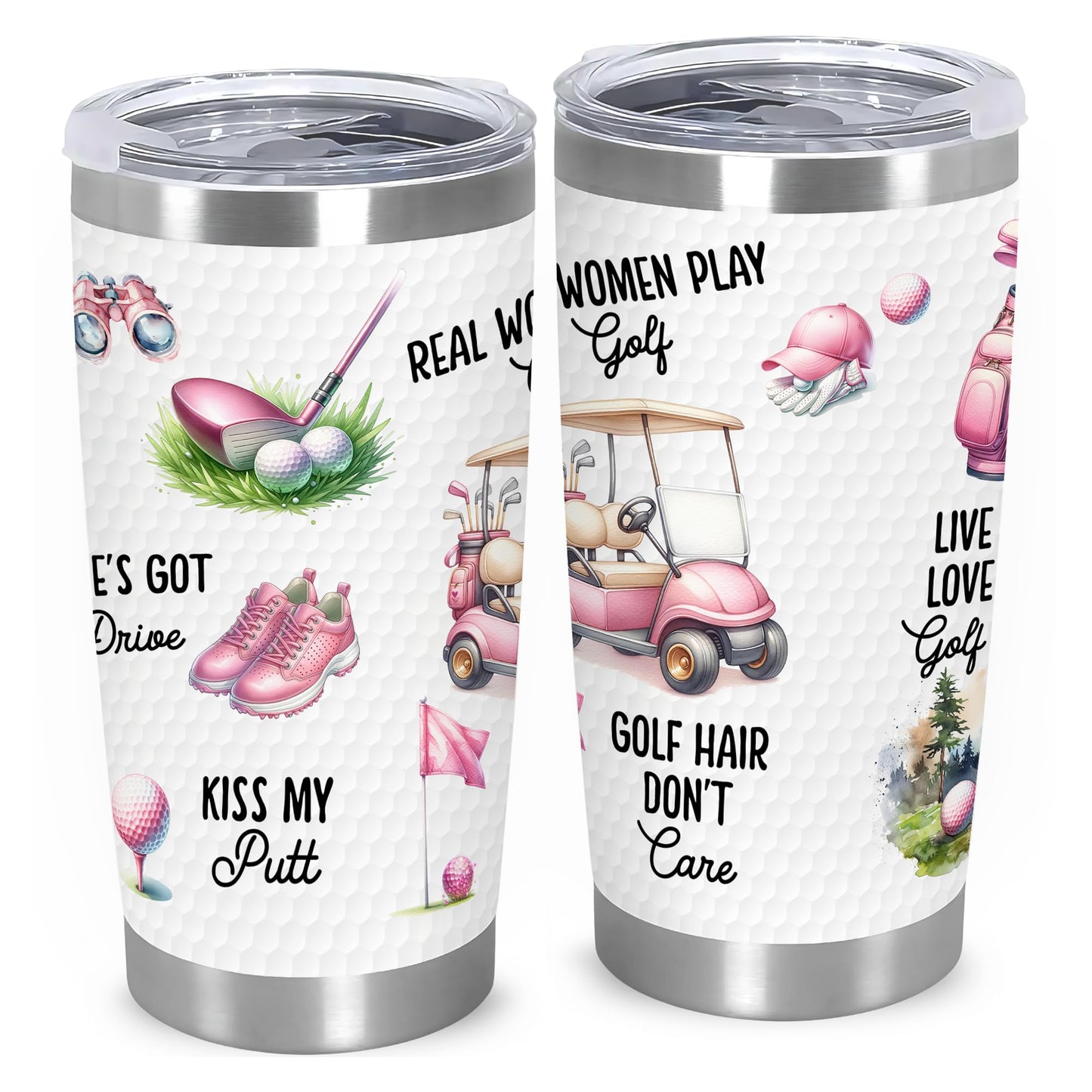 FUNITZ Golf Gifts for Women Golfers, Funny Pink Golf Tumbler for Female Golfer, Unique Golfing Gifts For Women - Golfing Travel Mug, Christmas, Ladies Golfer Mothers Day for Mom, Girlfriend