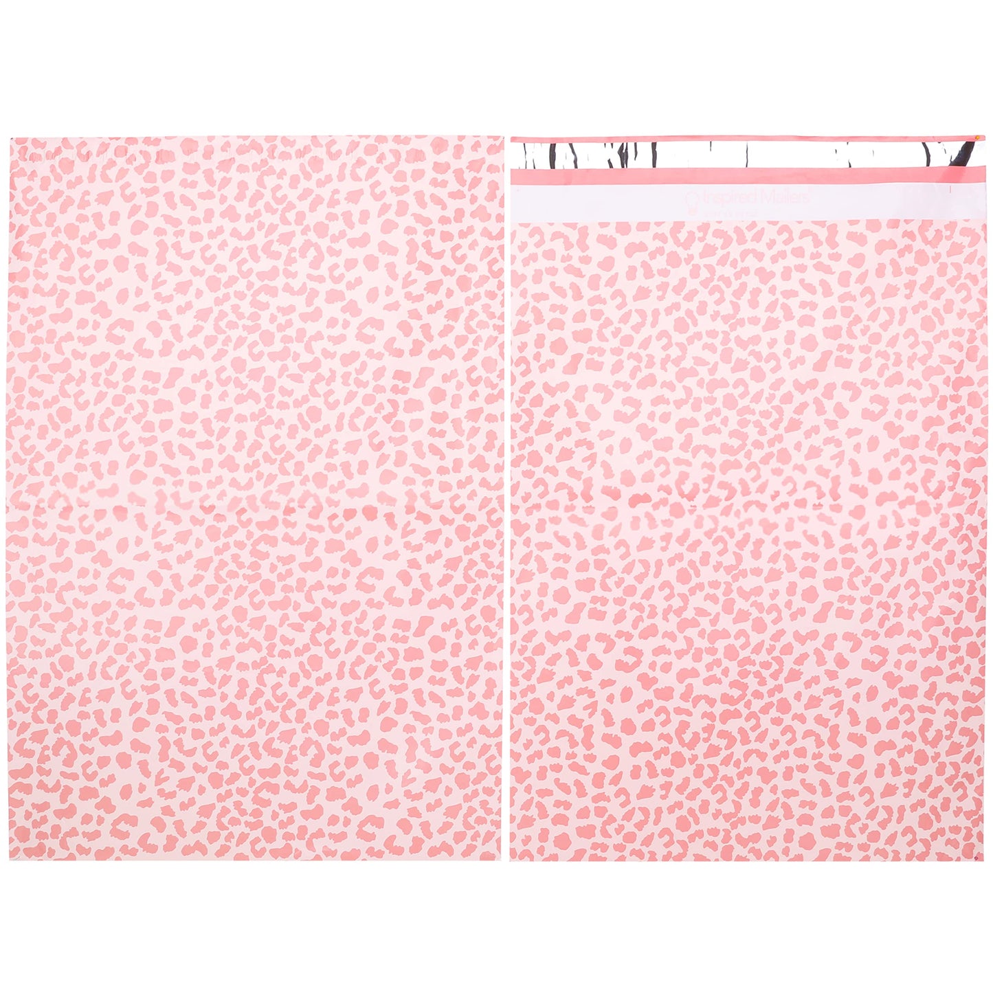Inspired Mailers - Poly Mailers 16x22-50 Pack - Rose Gold Cheetah - Large Mailing Envelopes - Large Shipping Envelopes - Large Shipping Bags - Big Mailers