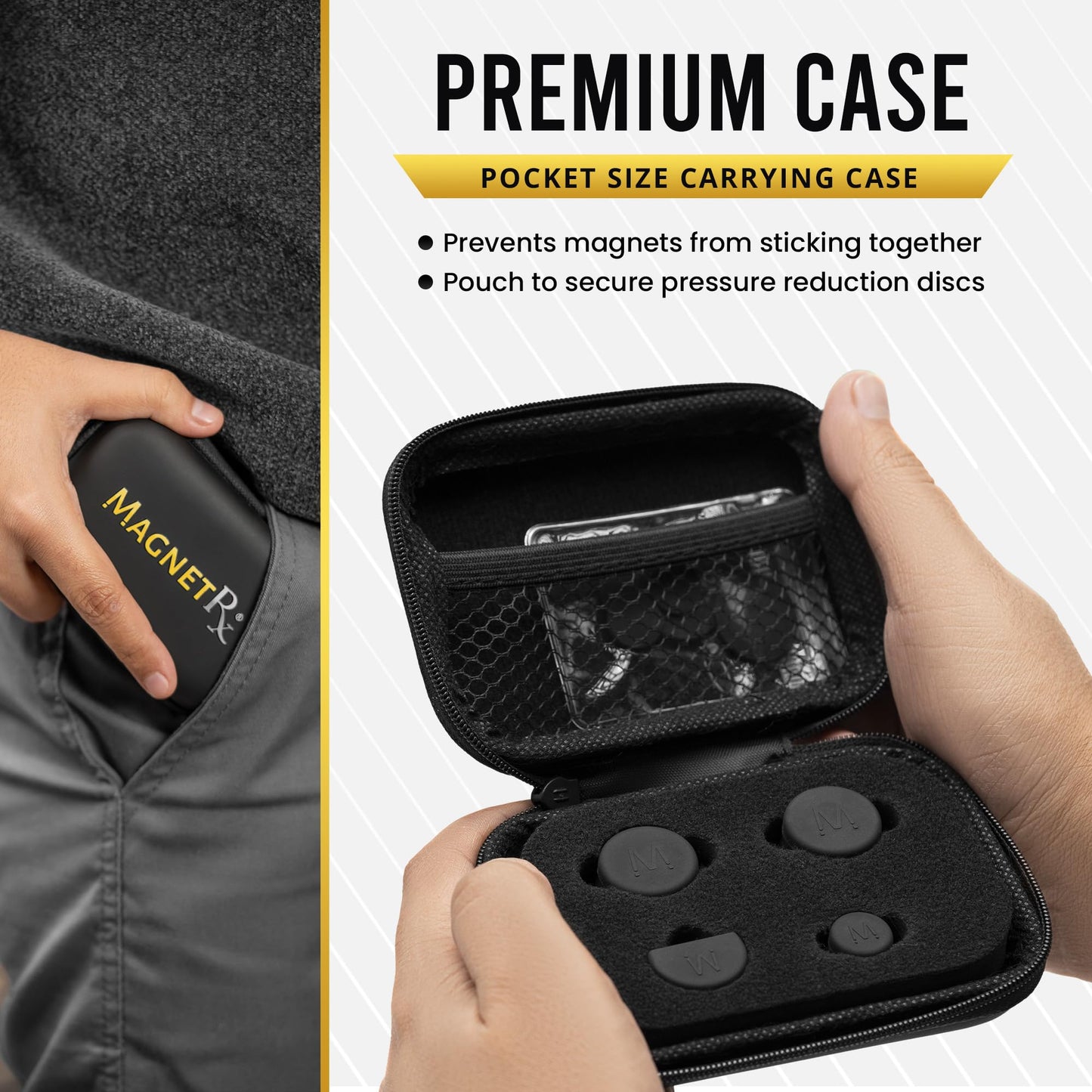 MagnetRX® Cauliflower Ear Magnets – 8 Multi–Size Magnets & Spacers with Case – Compression Ear Magnet for Cauliflower Draining, Keloid Earring Support, BJJ, Wrestling & MMA Treatment & Prevention