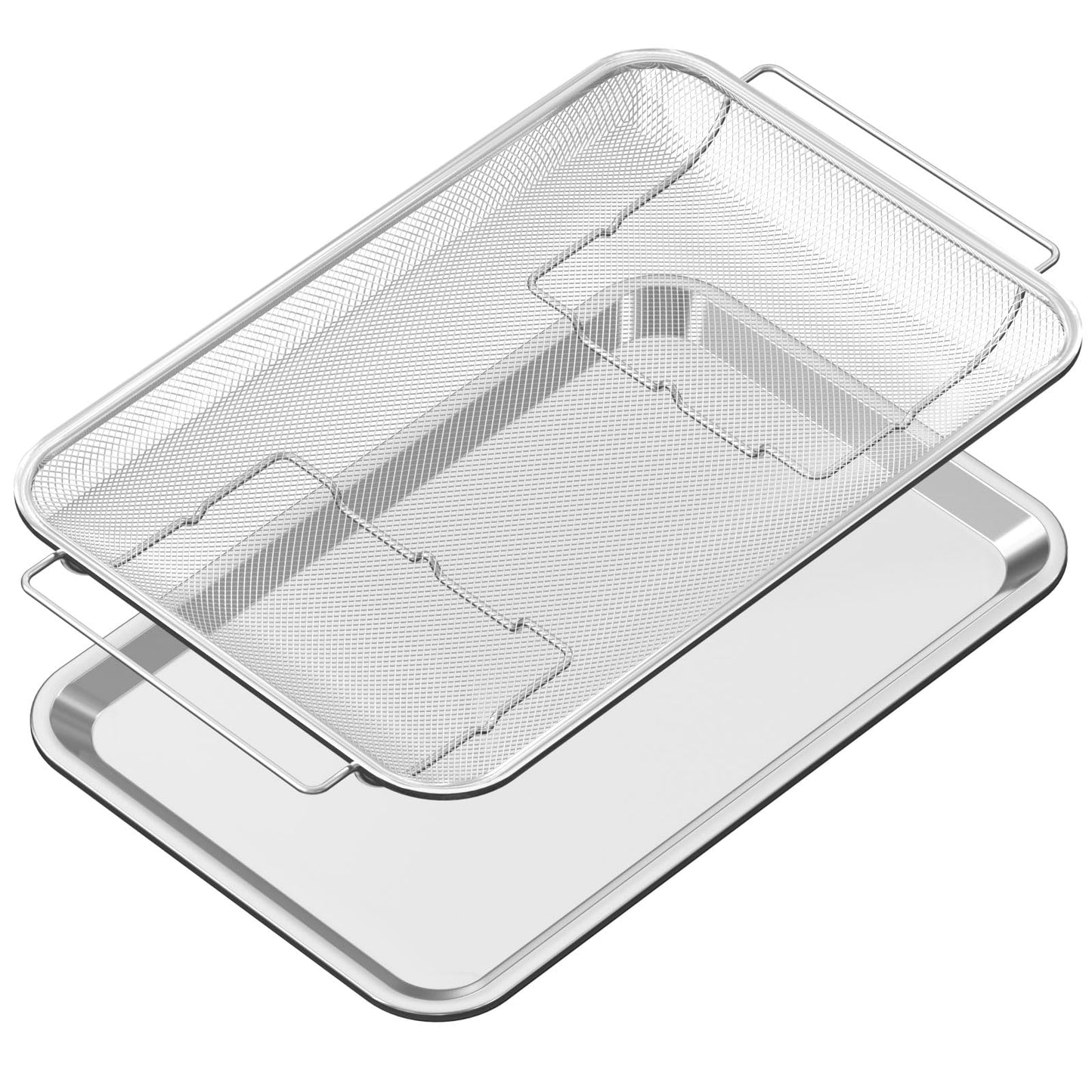 Air Fry Basket and Tray Set Compatible with Samsung Air Frying Oven, 20.4 x 13.4 IN Bacon Cooker Broiler Pan for 30" Oven, Stainless Steel Air Fry Crisper Basket and Rack, Part# NX-AA5000RS, 1 Set