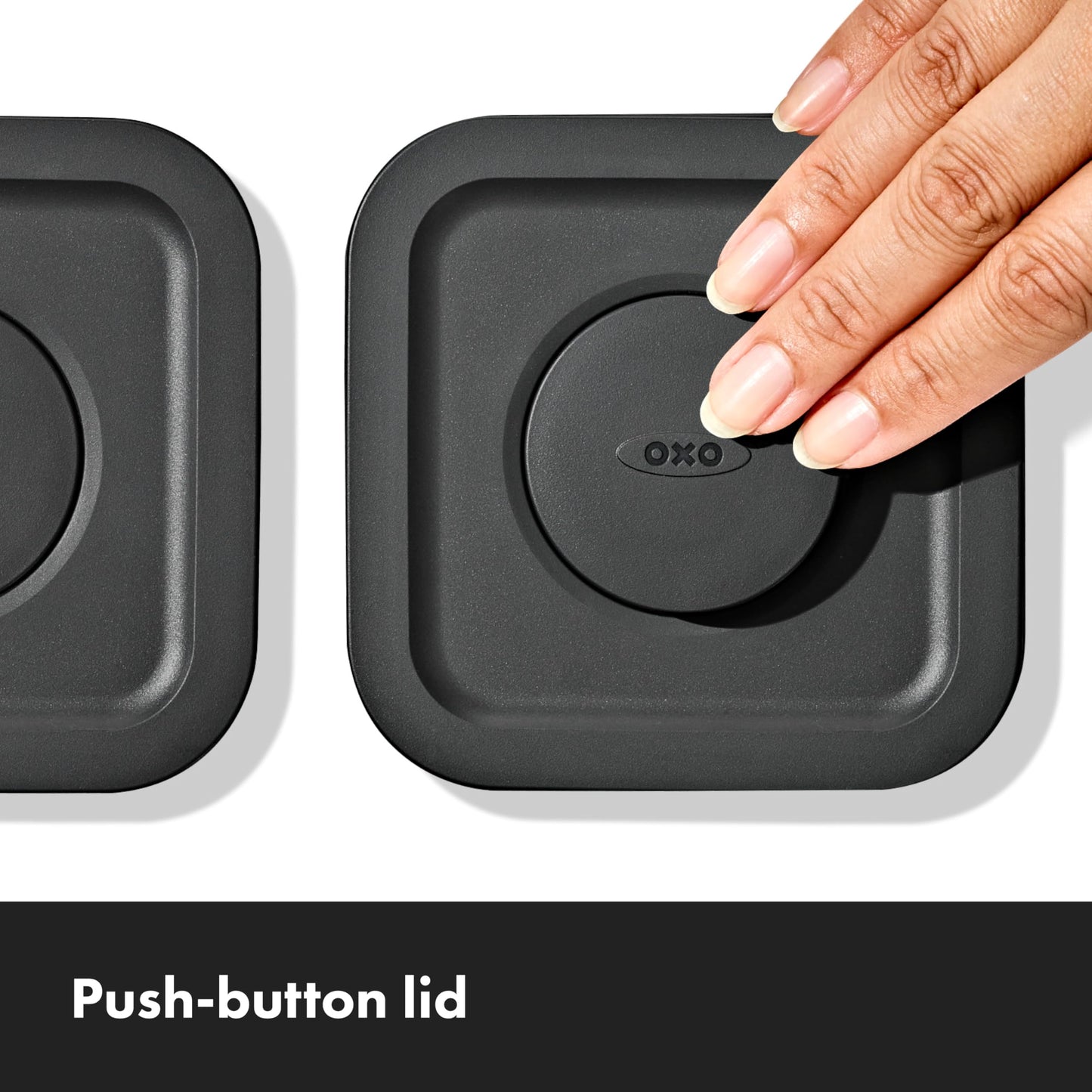 OXO Good Grips POP Container — Big Square Medium — 4.4 Qt /4.2 L — Matte Black, Organization and Storage Solution