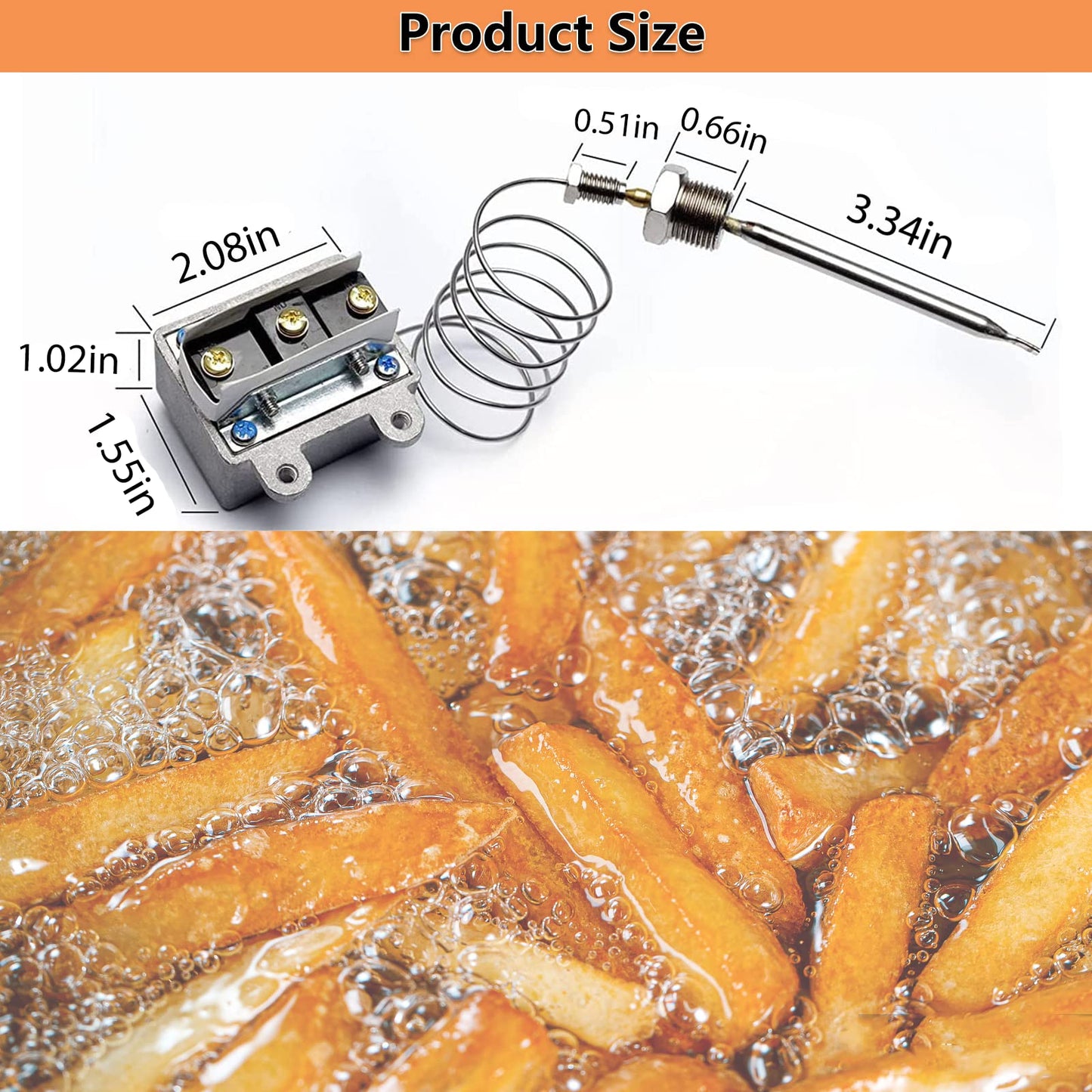 [Upgraded]1177 high limit thermostat fryer switch for Fryer 3/8" Mpt Stuff Box 450°F LCCM2003000 Gas Fryer Compatible With ATOSA 301030005,IMPERIAL,ROBERTSHAW,etc deep Fryer Catering Equipment