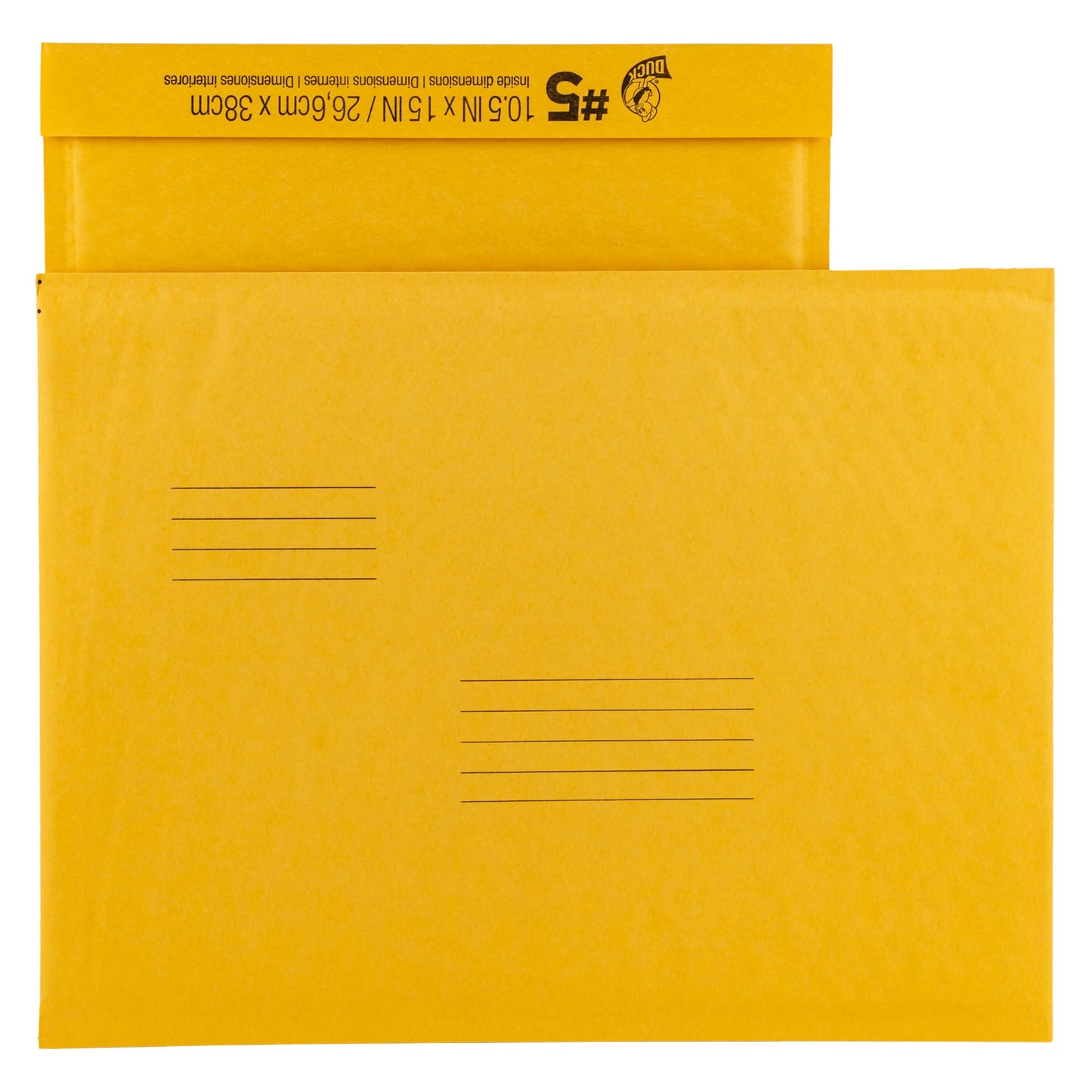 Duck Brand #5 Kraft Bubble Mailer, Manila, 10.5 inch x 15 inch, 25 Pack