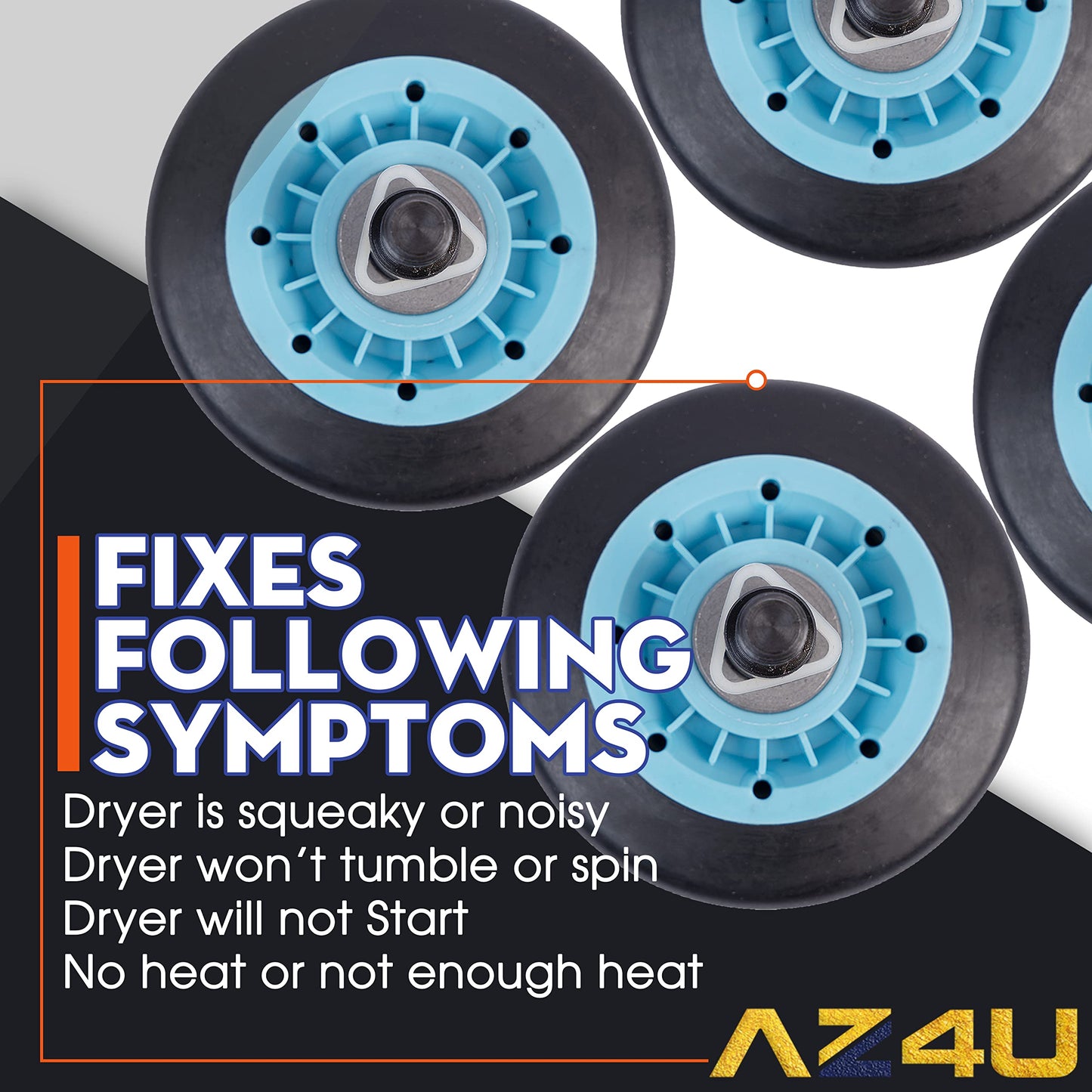 AZ4U Dryer Repair Kit Rollers Belt Pulley Replace for Samsung DV219AEW/XAA DV220AEW/XAA DV48J7700EW/A2 DV48H7400EW/A2 DV42h5200EW/A3 DV42H5000EW/A3 DV42H5200EP/A3 DV42H5200EF/A3 DV42H5000GW/A3