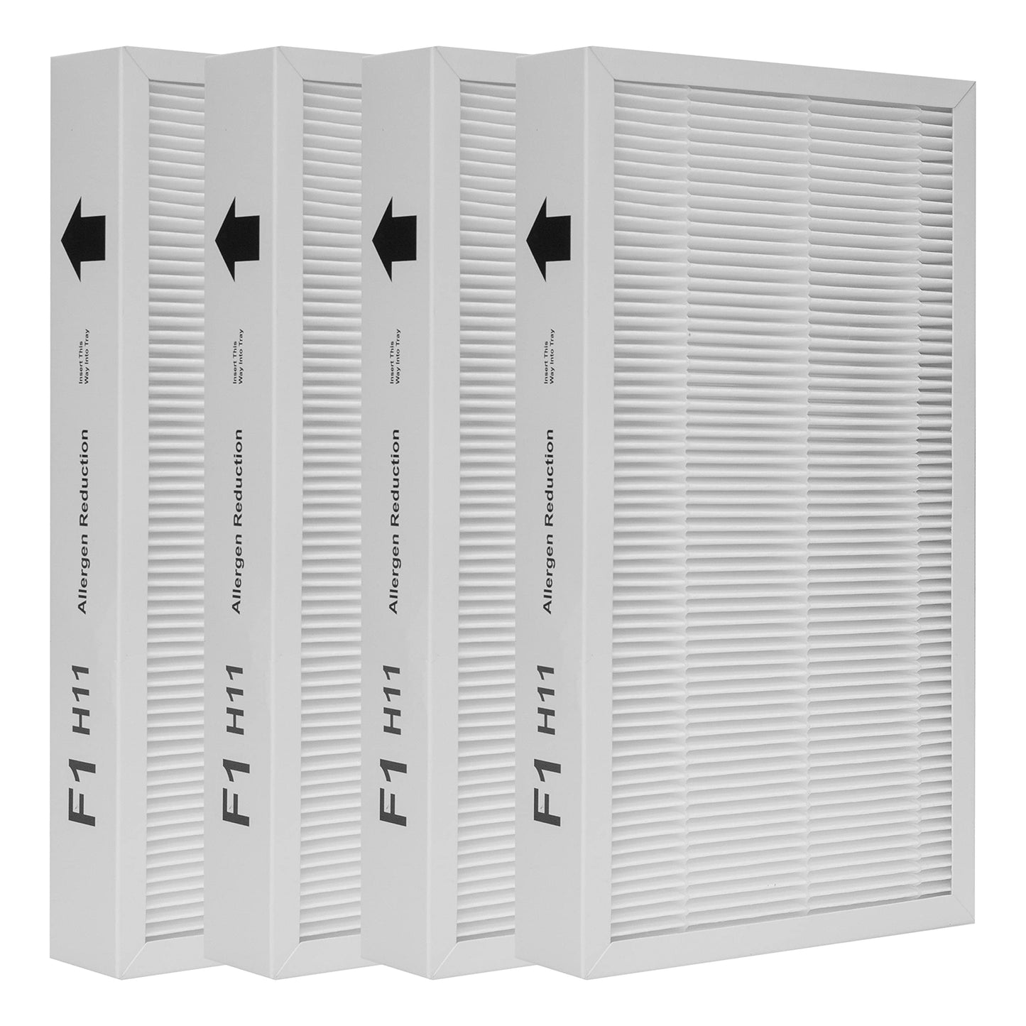 Hichoryer F1 Filter Allergen Reduction, Replacement Filter Compatible with Filtrete C01 T02 Room Air Purifier FAP-C01-F1 and FAP-T02-F1,4 Pack