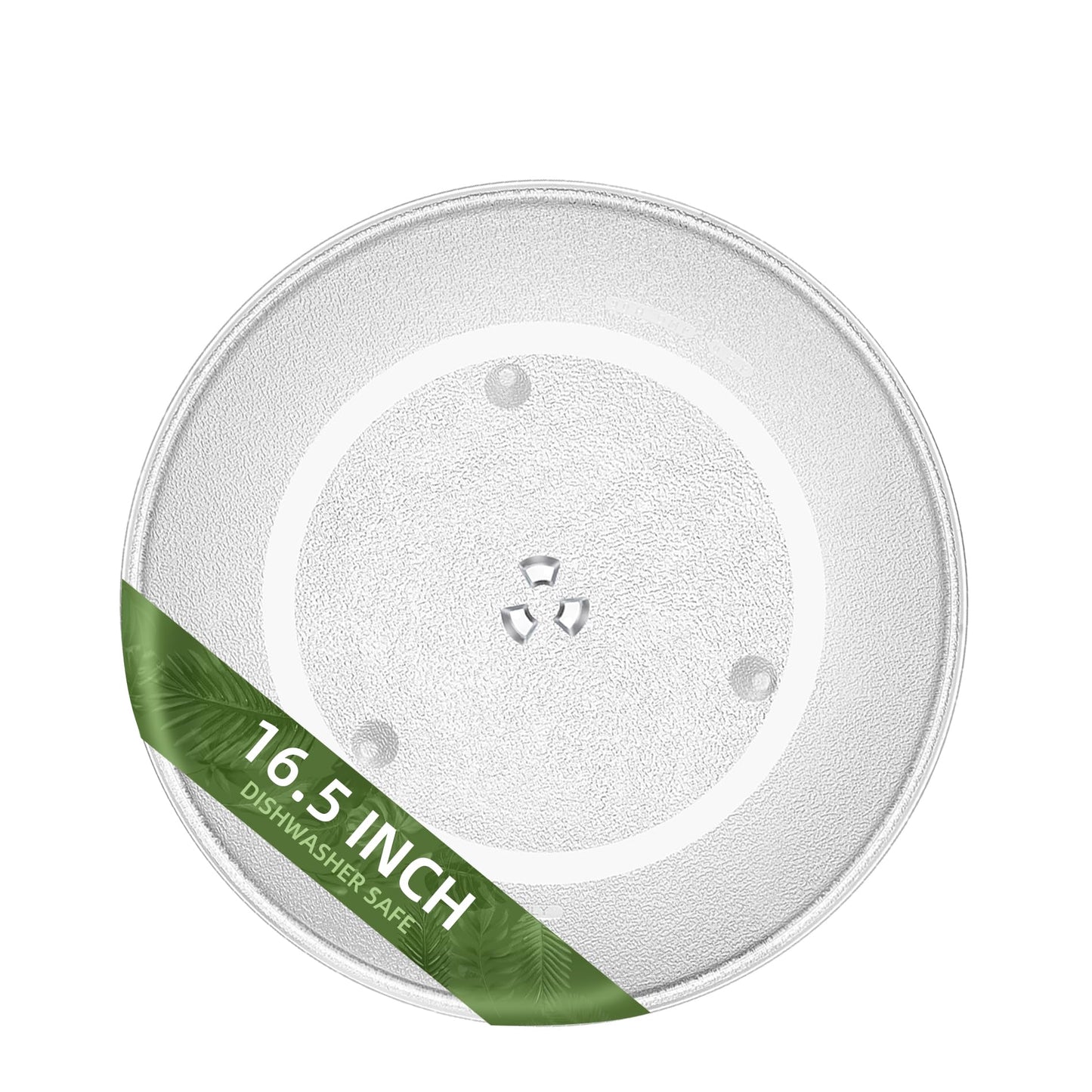 Gemroom 16.5" Microwave Turntable Plate Compatible with Whirlpool WPW10510836, 16 1/2 inch Microwave Glass Plate Replacement for Frigidaire 5304519348 GE WB48X29704