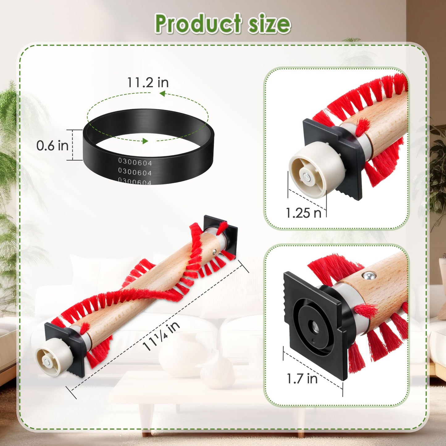 Landhoow 2 Roller Brushes, 6 Vacuum Belts, Replacement for Oreck XL Upright Vacuum Cleaner, Keep Home, Office Neat