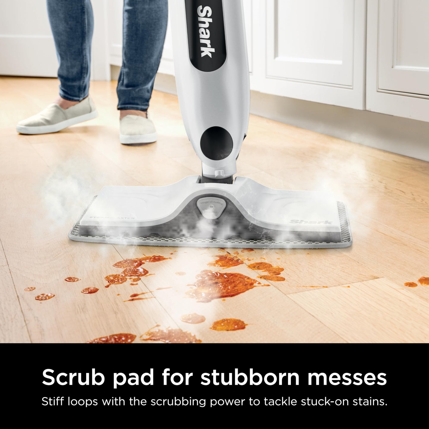 Shark Genuine Steam Mop Replacement Pads 2 Pack – 1 Dirt Grip & 1 Scrub Pad Included, Machine Washable, Designed for Sealed Hard Floors, Compatible with Shark S1000 & S2000 Series ONLY, 1153FCS2000