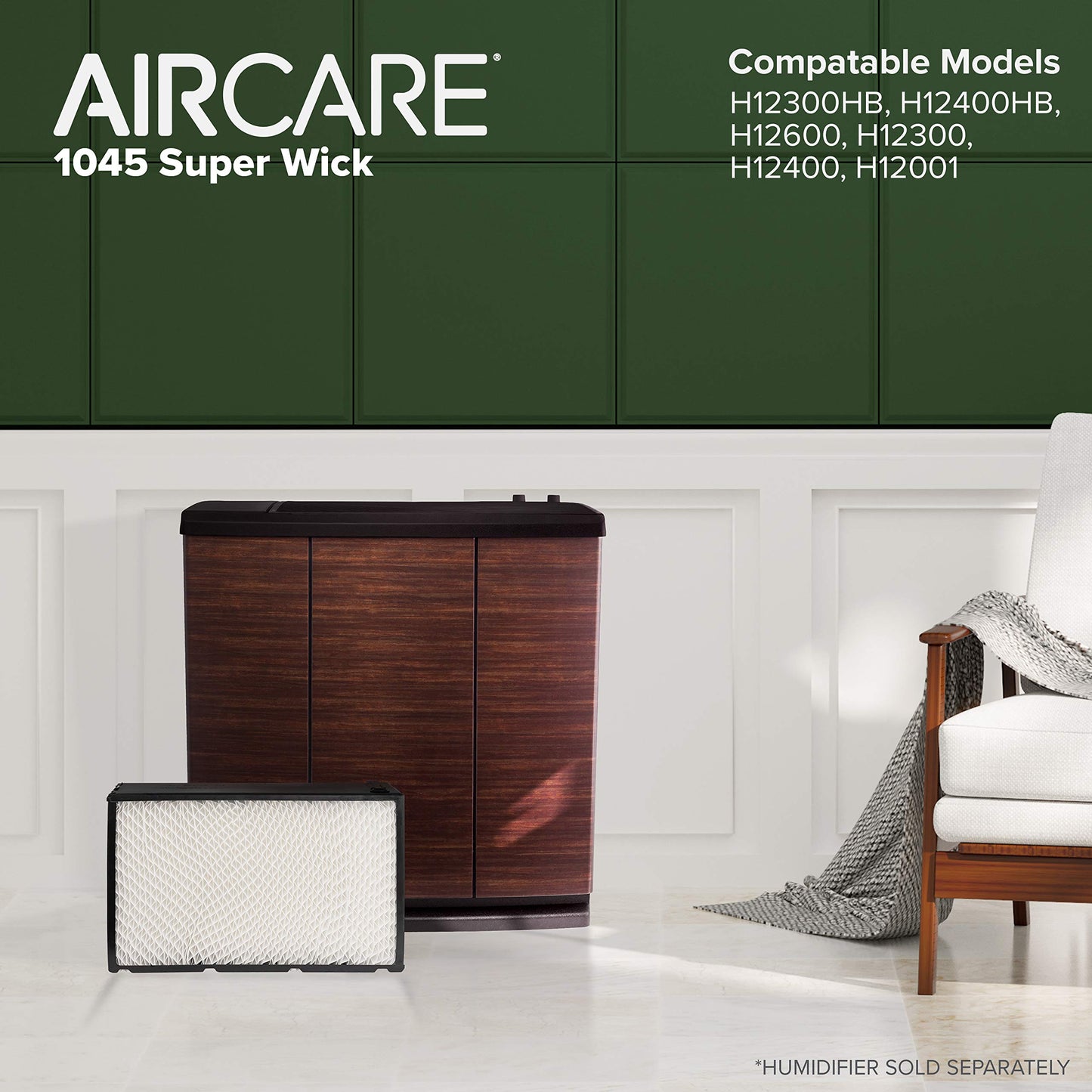 AIRCARE 1045 Replacement Console Wick, Black (2)