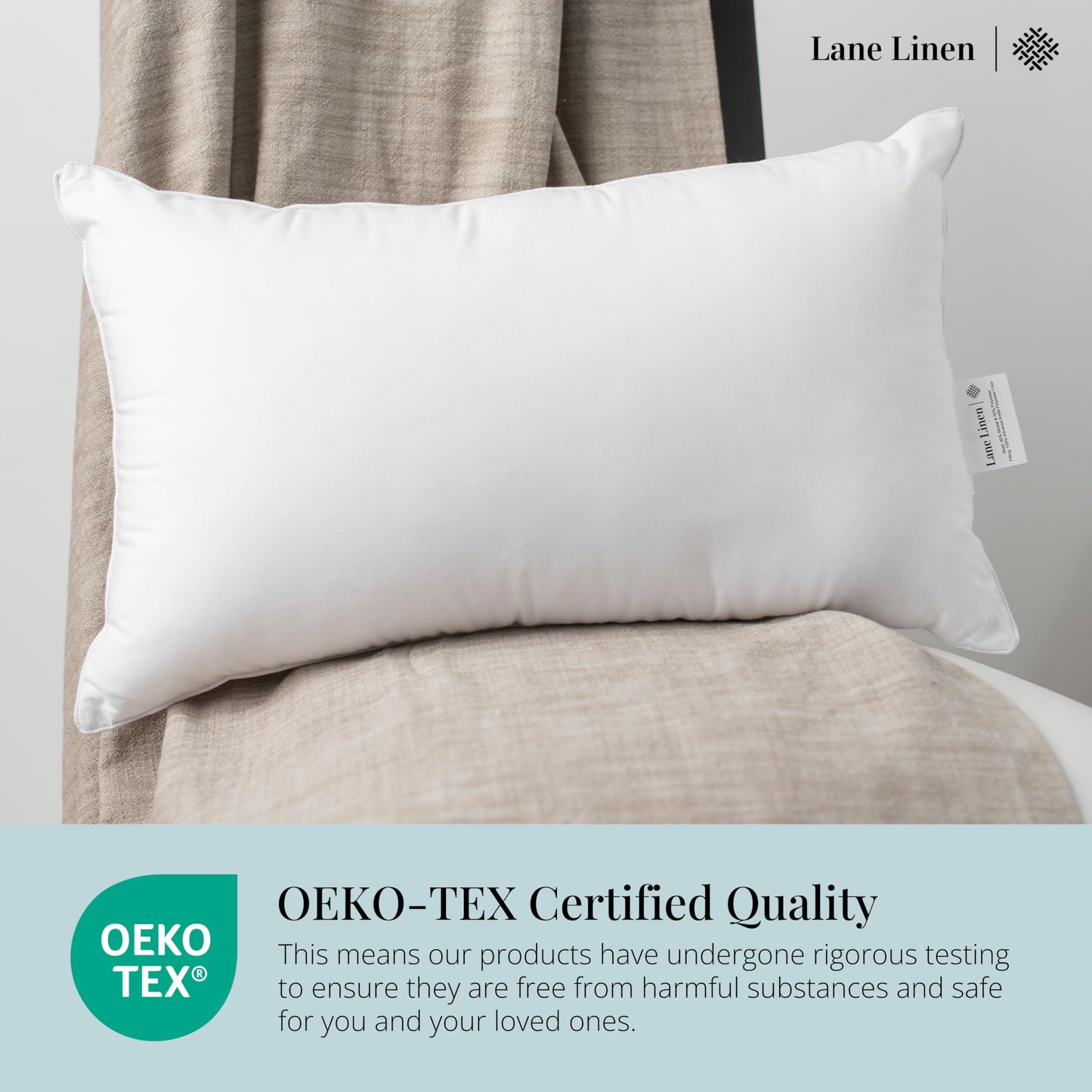 LANE LINEN 20x20 Throw Pillow Insert - Set of 4 White Pillow Inserts for Decorative Pillow Covers, Throw Pillows for Bed, Decorative Pillows for Bed, Couch Pillows, Throw Pillows for Couch