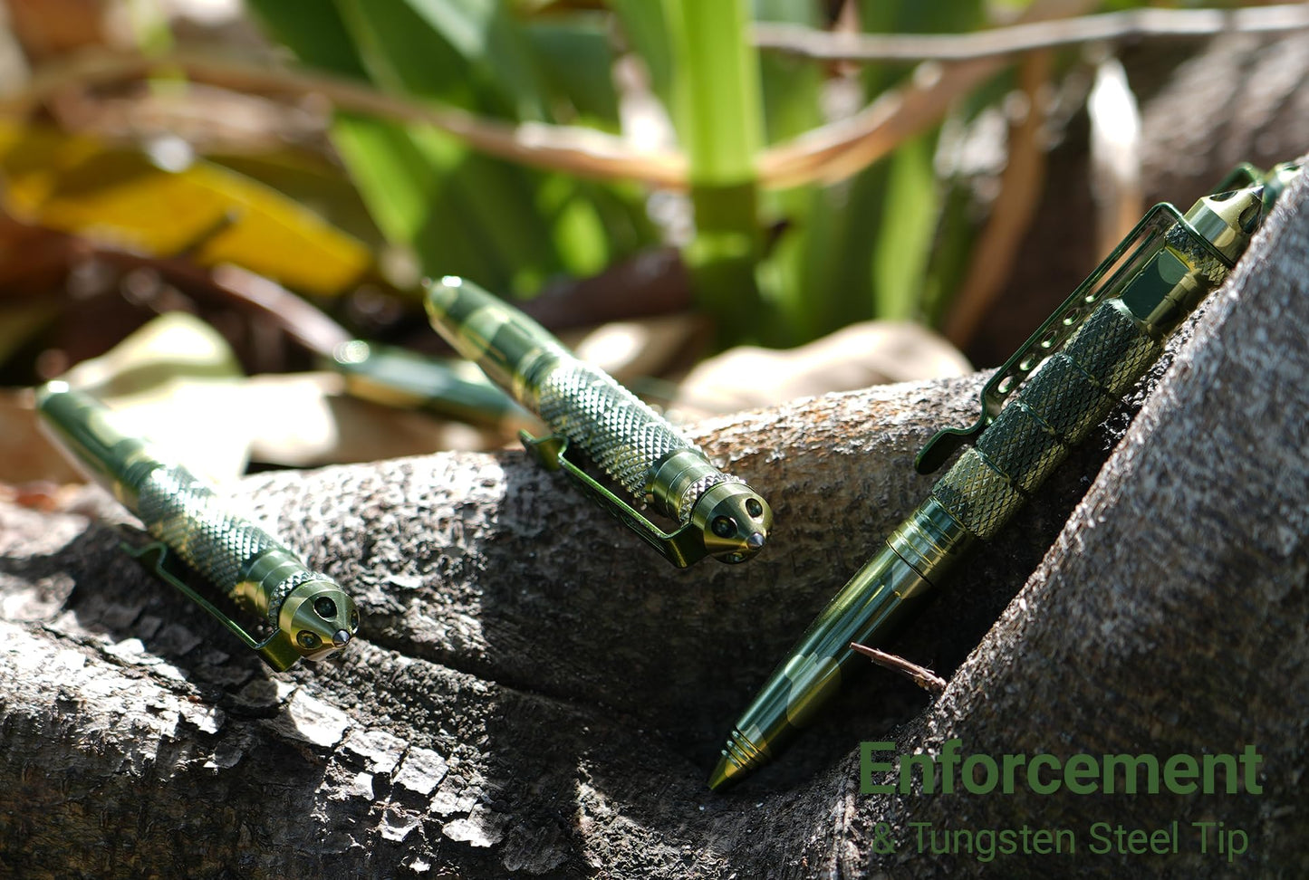 Origin-Joy Camouflage Tactical Pen Self Defense, Military EDC Tactical Enforcement Gear, Personal Survival Cool Metal Pen Gifts for Men, Police and Army (AL01, 5 PCS)