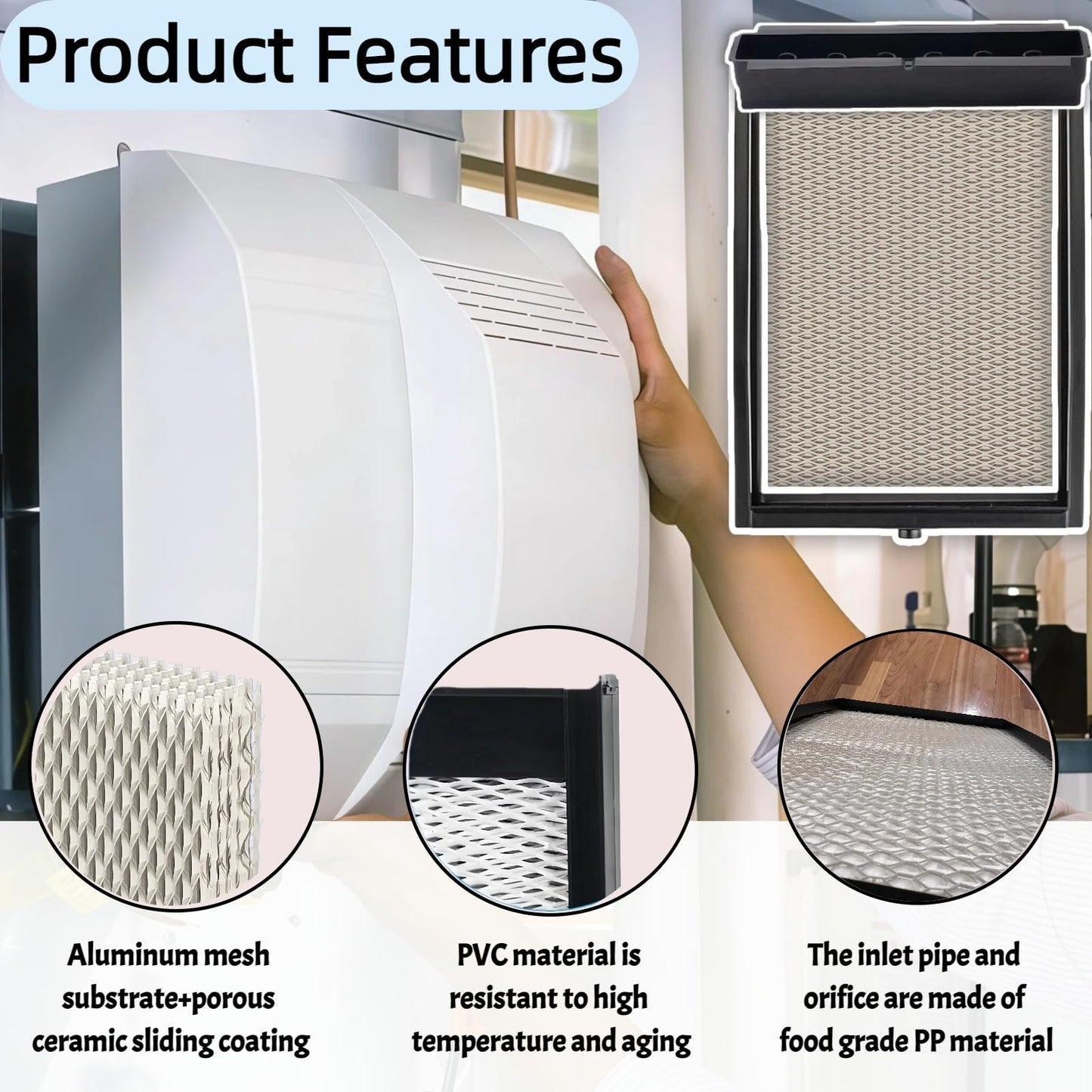 GeegAcc 4750 Humidifier Maintenance Kit with Model 35 Water Panel Replacement Filter, Compatible with Aprilaire Whole-House Humidifier Models 700,700A,700M,760,760A,768