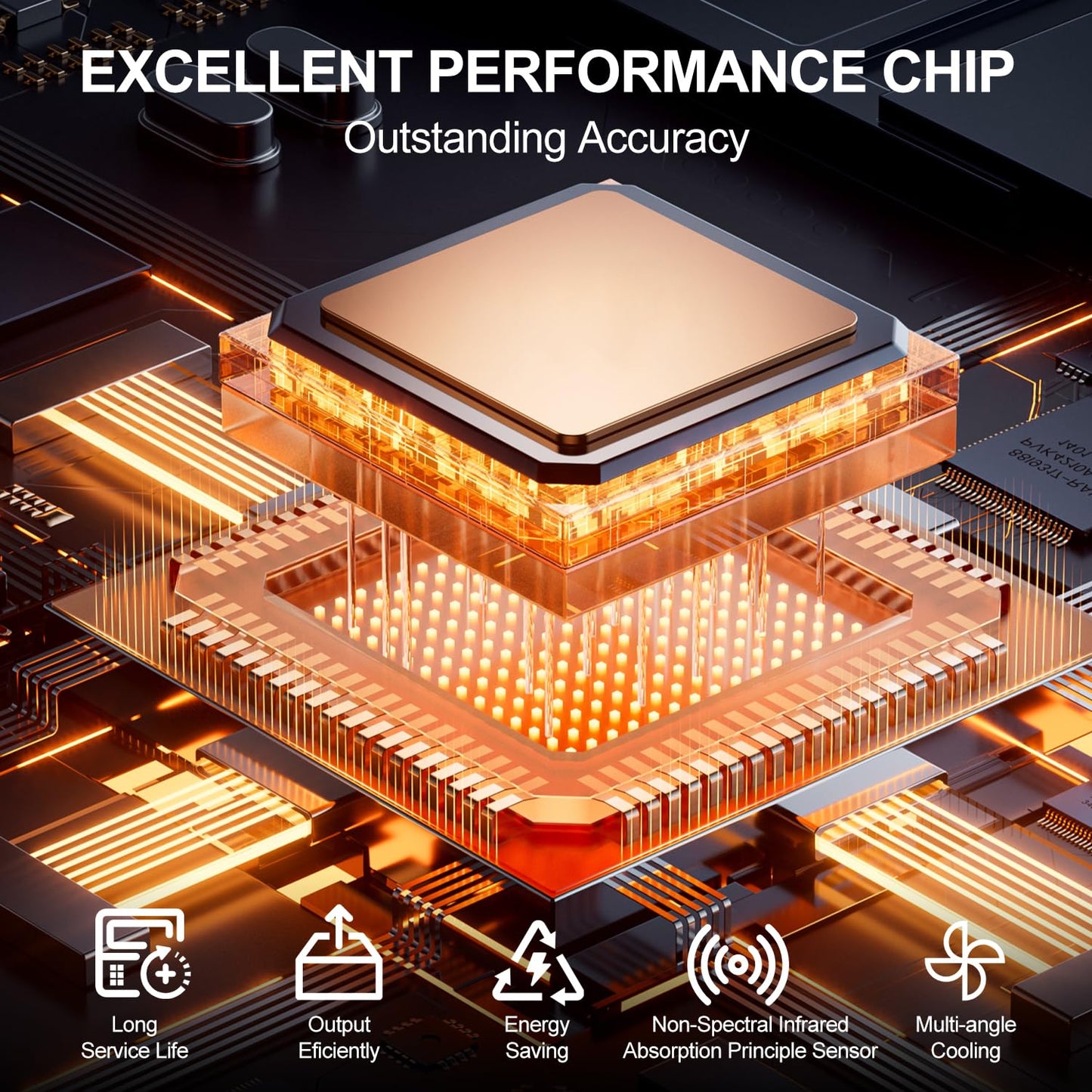 11-in-1 Air Quality Monitor, Indoor CO2/VOC/AQI/PM2.5/Thermometer/Humidity Monitor, Portable Smart Air Quality Meters, Air Quality Tester for Home Office Outdoor, Battery Powered