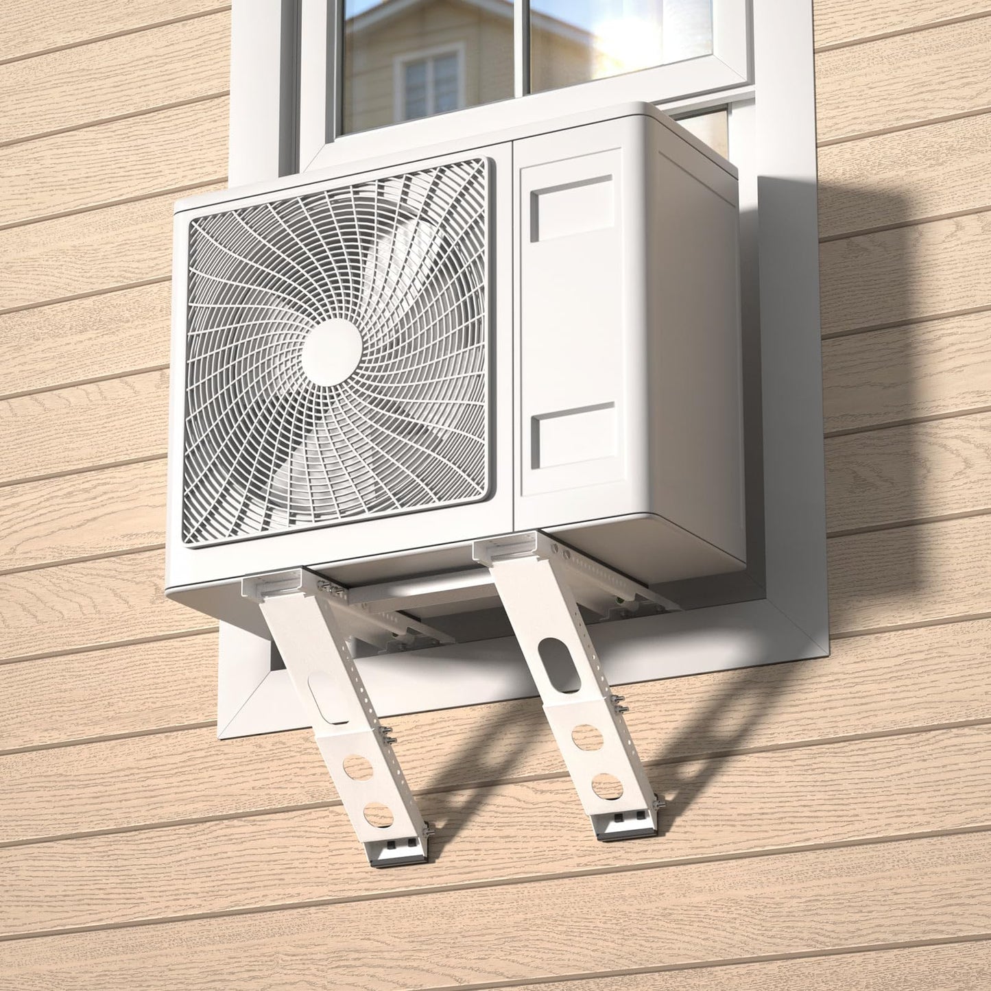 CZMIYRPY Window AC Bracket Air Conditioner Support Bracket No Drilling Heavy Duty AC Brackets for Windows Fit Single and Double-Hung Windows Hold Up to 220lbs