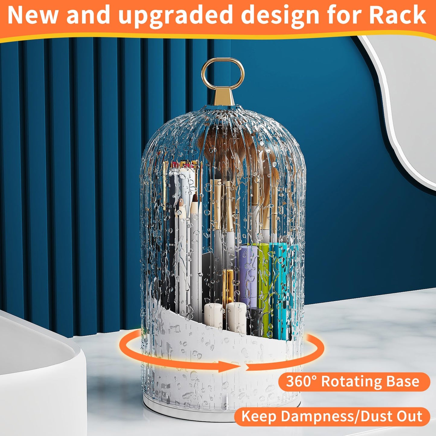 Makeup Organizer, Skincare Holder Bathroom Counter Organizer, Birthday Mothers Day Gifts for Mom Women Teen Girl, Storage Box Cosmetic Display Cases for Vanity, Dresser, Countertop (Clear)