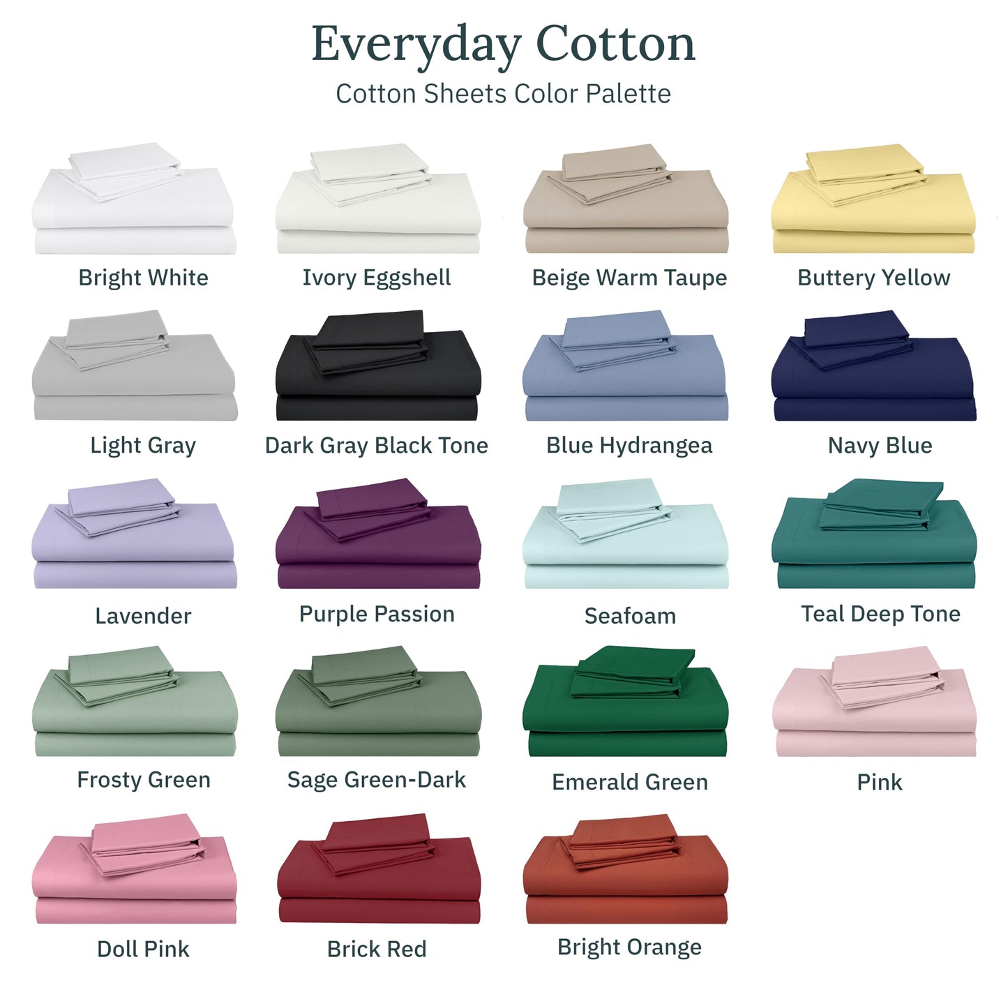 California Design Den Queen Bed Sheets Set - Natural 100% Cotton Sheets, Soft Sateen Weave, Fully Elasticized Deep Pockets, Breathable and Durable Bedding - Purple Passion