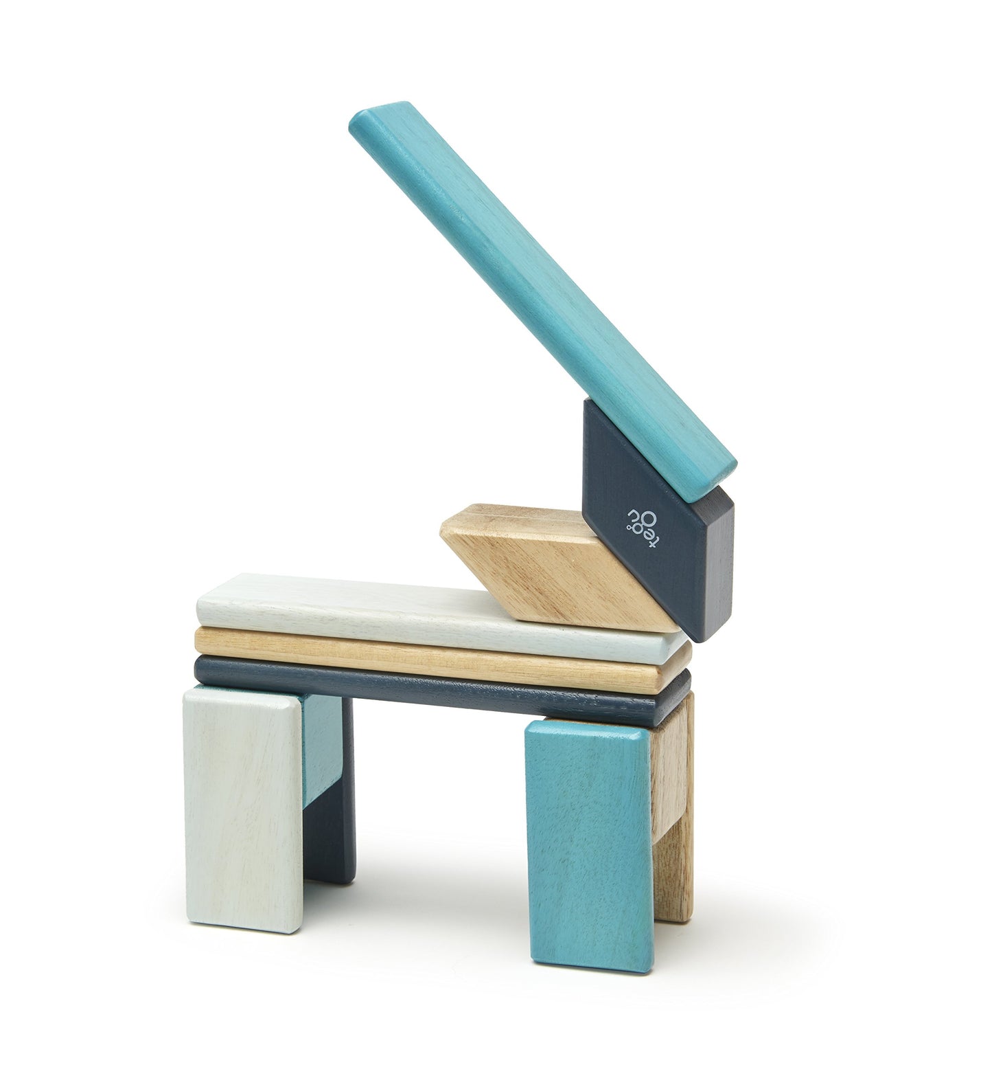 14 Piece Tegu Magnetic Wooden Block Set, Blues