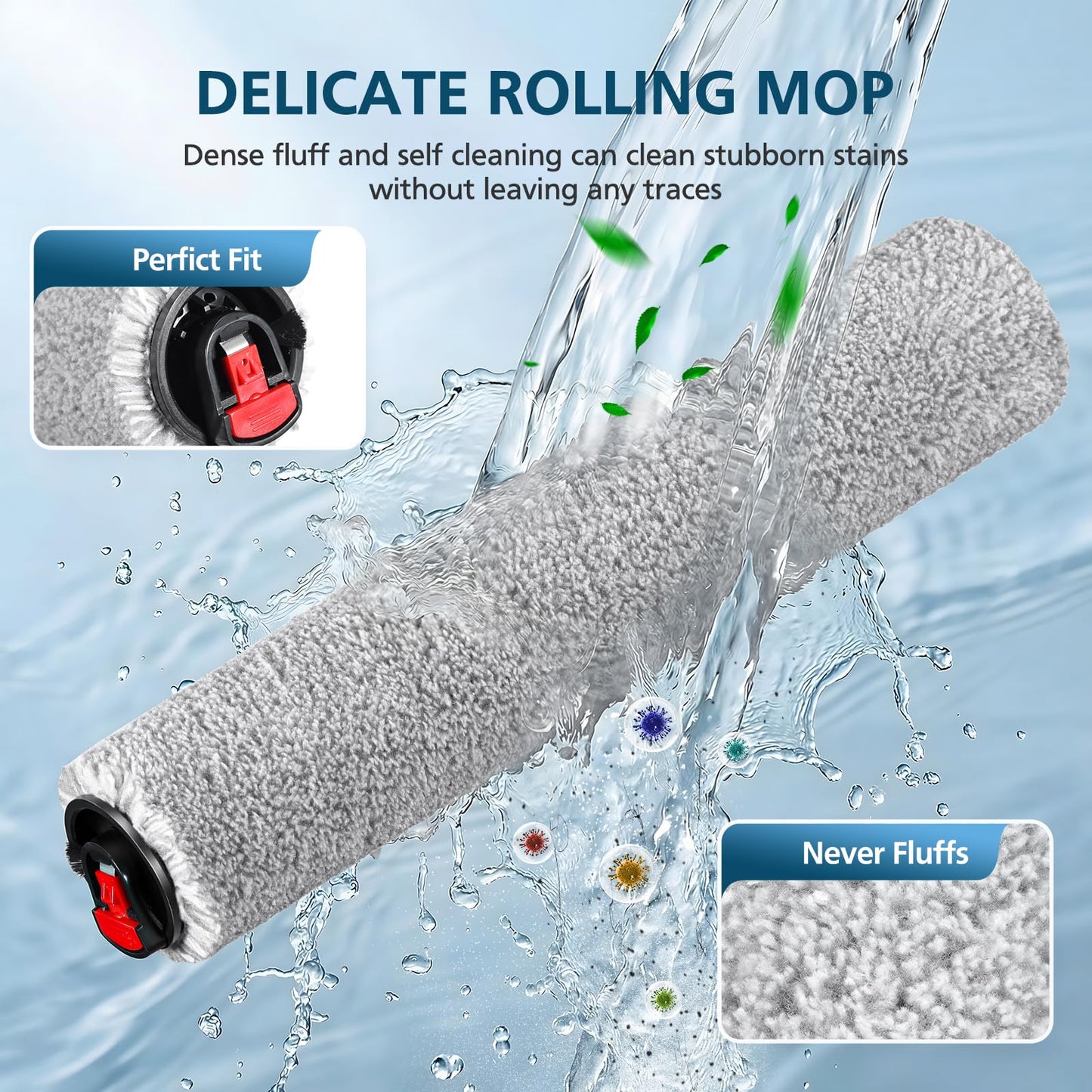 Omni S1 Pro/S1 Accessory Kit for eufy S1, Omni S1 Pro Robot Vacuum Replacement Parts, Include 1*Main Roller Brushes, 2*Mopping Rollers, 6*Side Brushes, 4*HEPA Filters, 6*Dust Bags, 1*Cleaning Tool