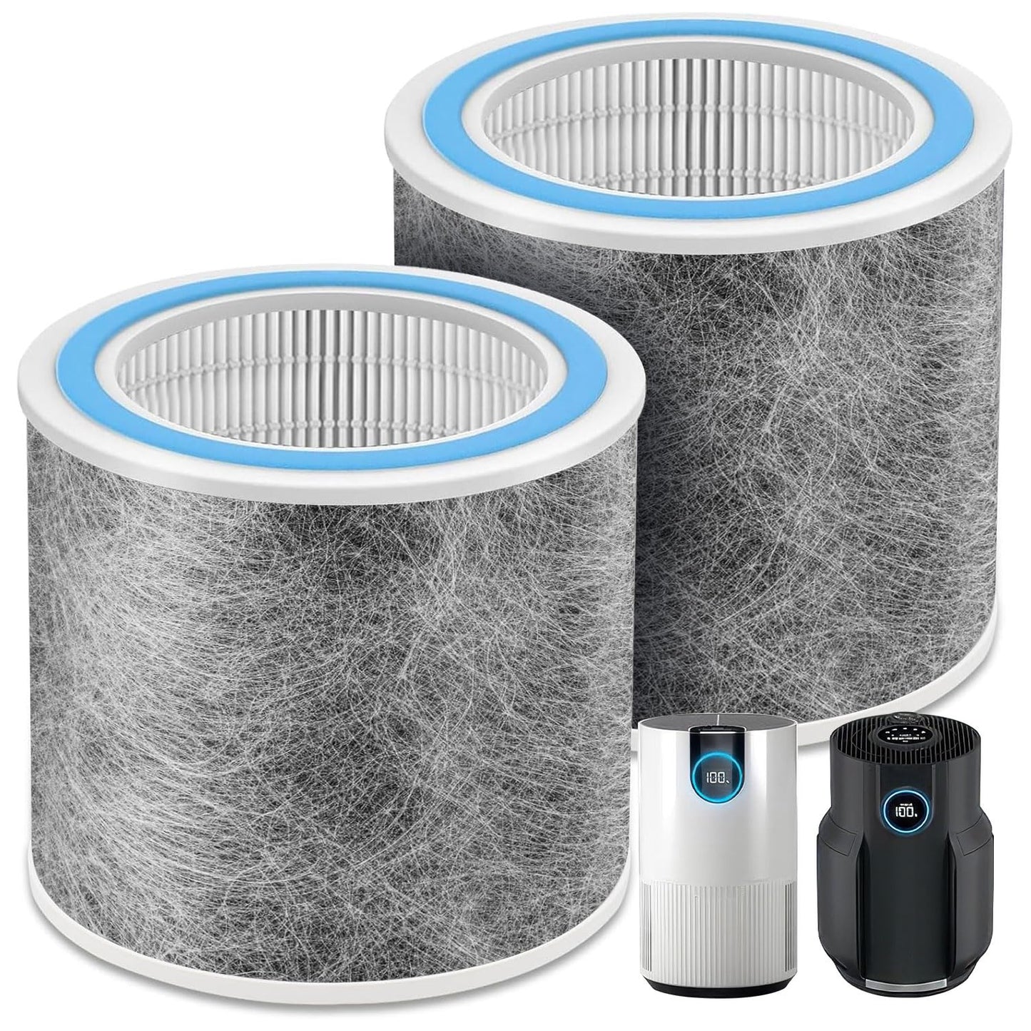 Doifyn 2 Pack HP102 Replacement Filter, Compatible with Shark HP102/HP102PET/HC450/HC451/HC452/HC455 /HP132/HP152 Air Purifier, True Filter for 99.97% of Particles Part Number #HE1FKPET,HE1FKBAS