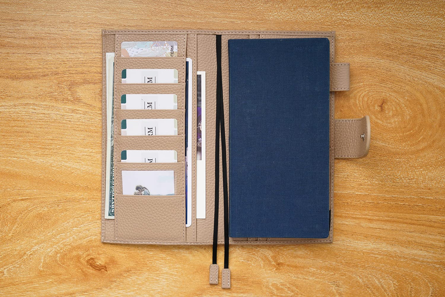 Moterm Leather Cover for Hobonichi Weeks - Fits Hobonichi Weeks/Weeks Mega, with Back Pocket (Pebbled-Taupe)