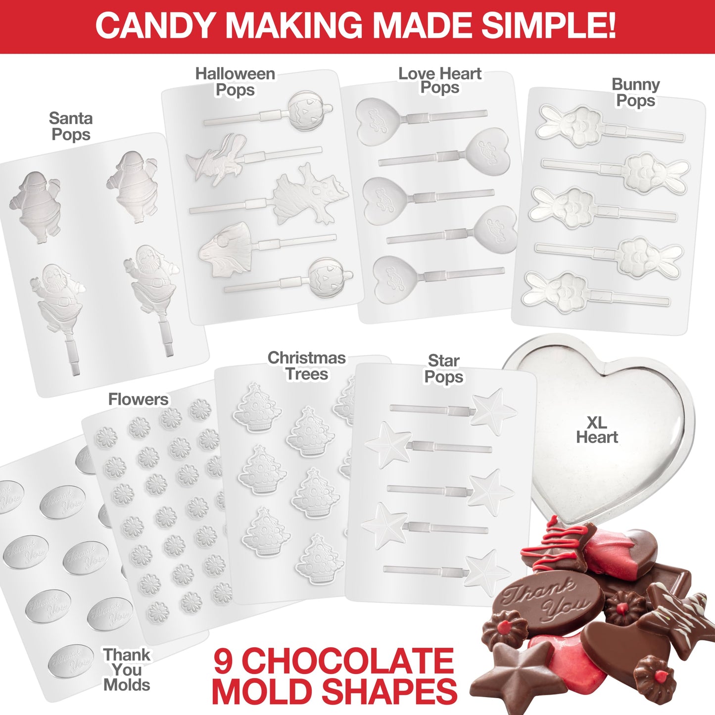 Dual Electric Chocolate Melting Pot Set - Father's Day Brunch Fondue & Candy Kit w/ 30 Bonus Accessories - Dip, Drizzle, Decorate Strawberries & Marshmallows - Appetizers & Desserts