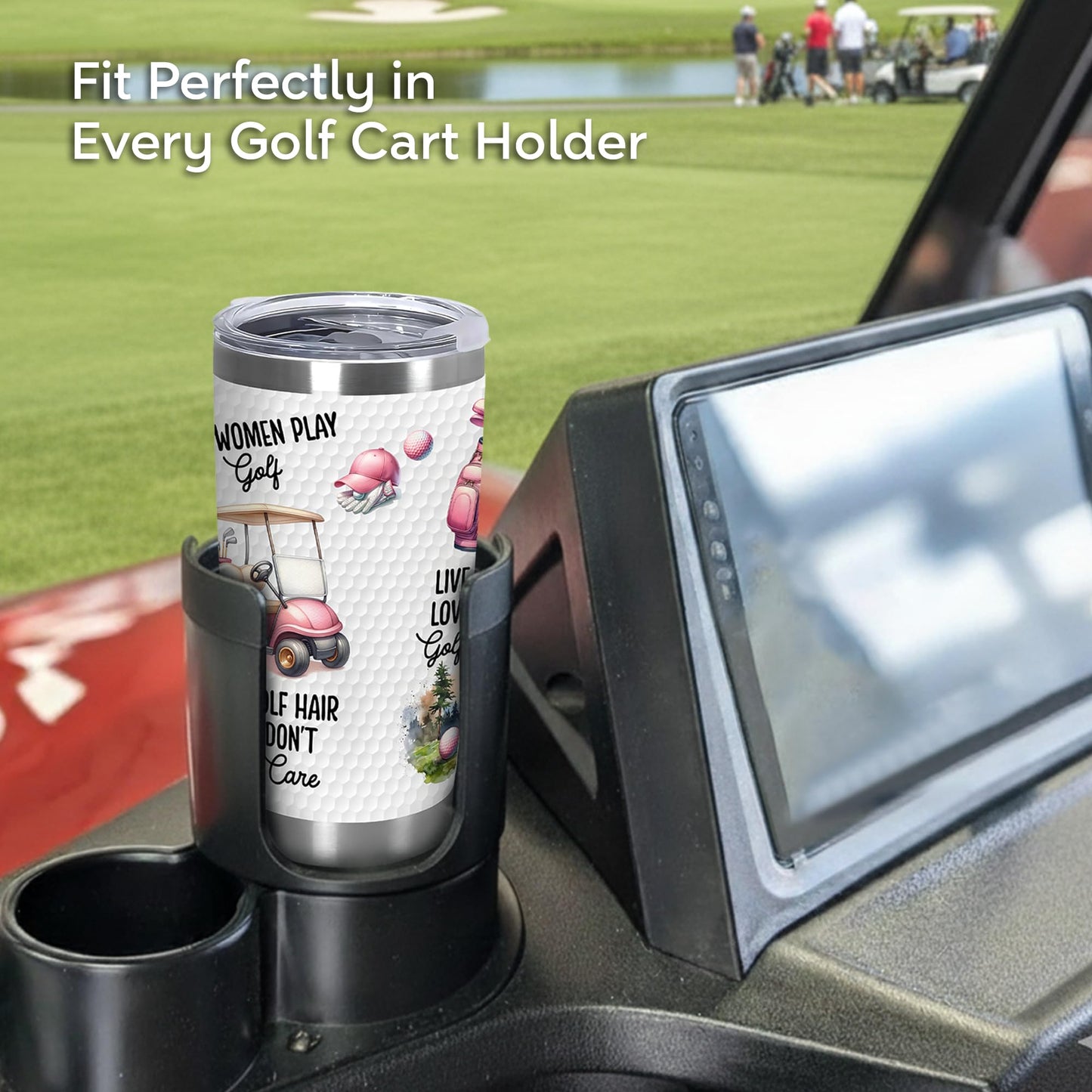 FUNITZ Golf Gifts for Women Golfers, Funny Pink Golf Tumbler for Female Golfer, Unique Golfing Gifts For Women - Golfing Travel Mug, Christmas, Ladies Golfer Mothers Day for Mom, Girlfriend