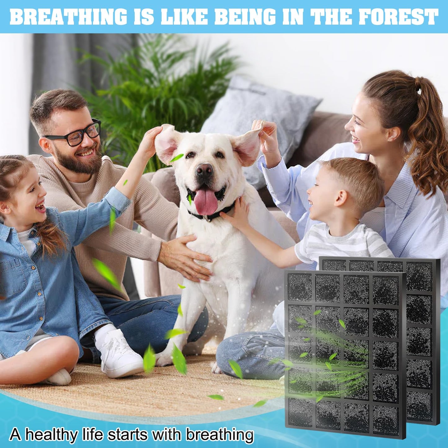 2 Pack Upgraded FP-A80UW activated carbon Pre filter,compatible with for Sharp air purifier FP-A60UW and FP-A80UW,Part# FZ-A80DFU,QCYZTL Replacement Filter