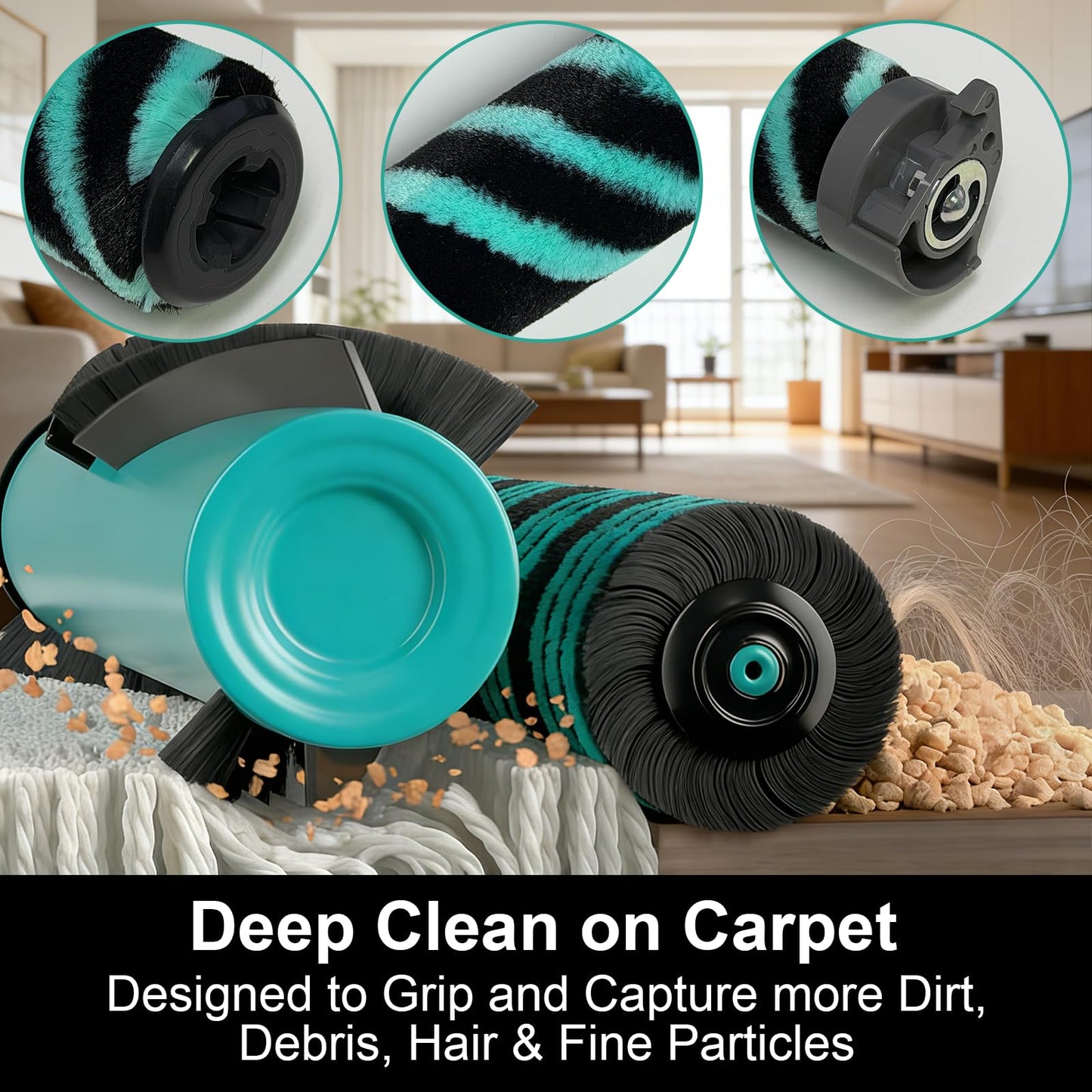 AZ4002 Filter Compaitble with Shark POWERDETECT Upright Vacuum AZ4002 AZ4000, include 1 Soft Roller Brush, 2 HEPA Filters, 4 Foam & Felt Kit, 4 Odor Neutralizer, compare to Part# XFFKAZ4000 XHFAZ4000