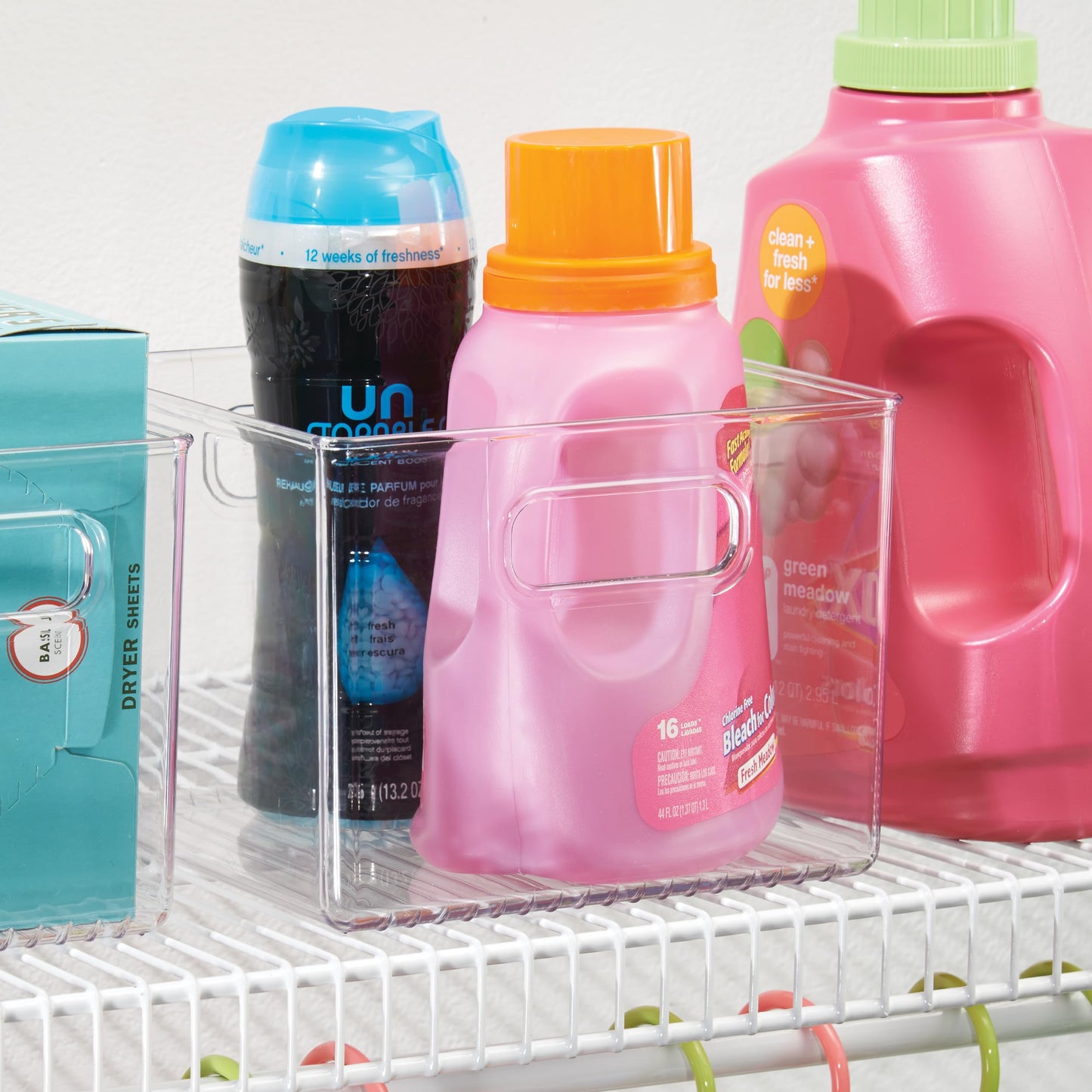 iDesign Clear Plastic Storage Bins for Kitchen - Pantry and Fridge Storage for Cabinets and Shelves, 4-Pack