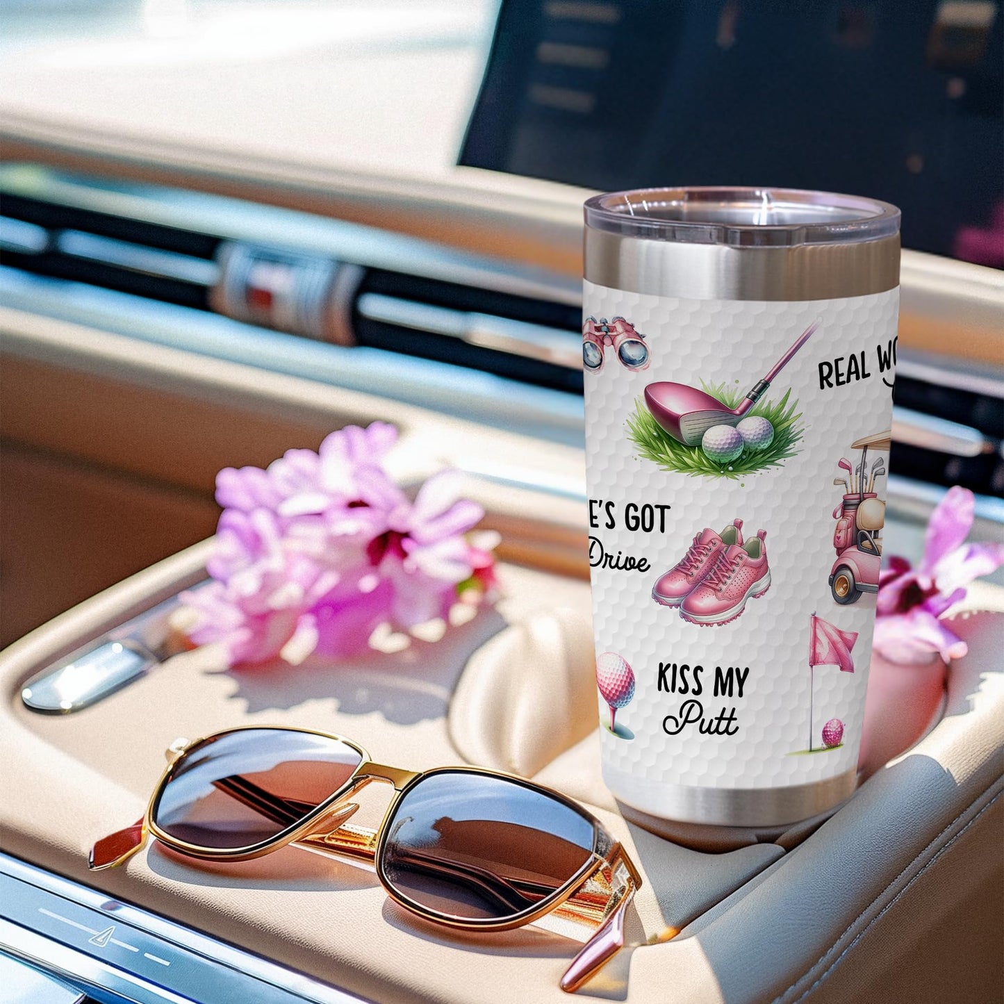 FUNITZ Golf Gifts for Women Golfers, Funny Pink Golf Tumbler for Female Golfer, Unique Golfing Gifts For Women - Golfing Travel Mug, Christmas, Ladies Golfer Mothers Day for Mom, Girlfriend