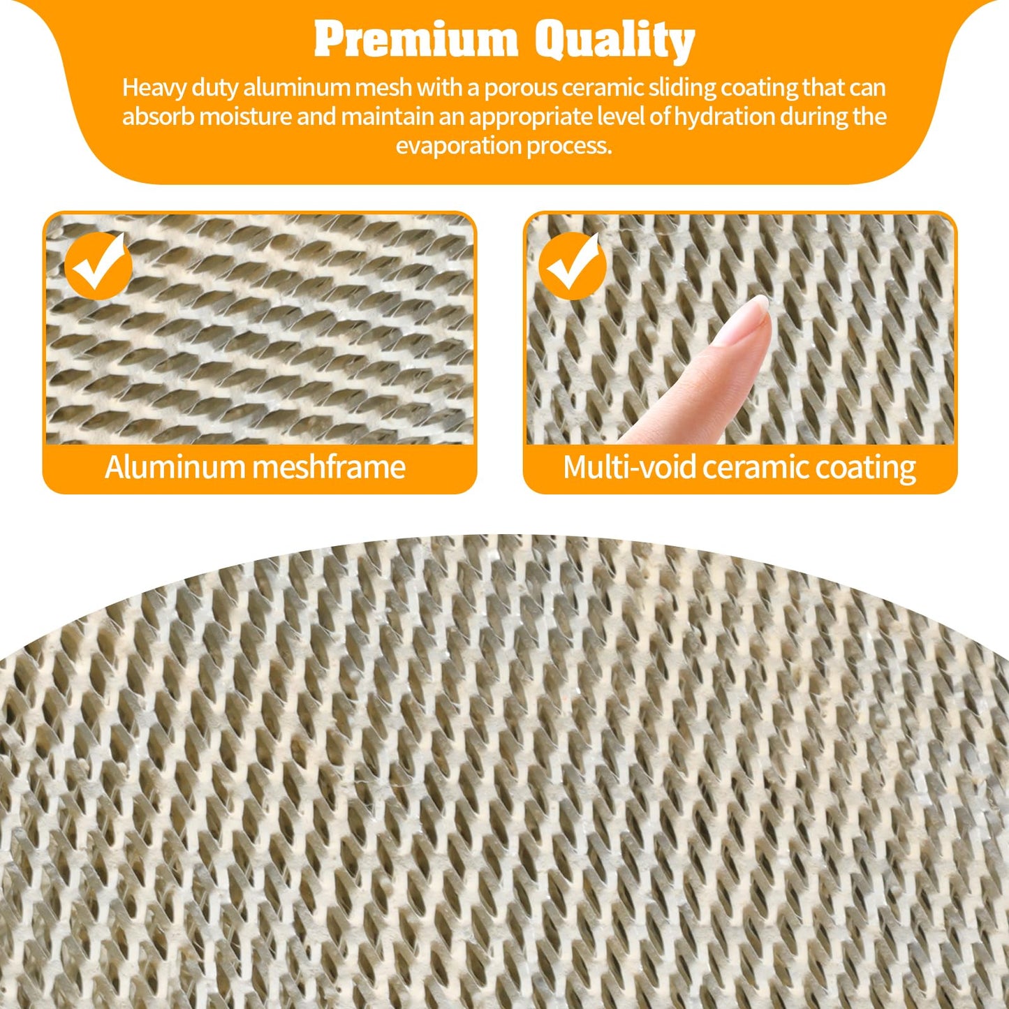 4Pack 35 Water Panel Humidifier Replacement Filter Made of Aluminum Mesh Compatible with AprilAire Whole-House Humidifier Models 300 350 360 560 560A 568 600 600A 600M 700 700A 700M 760 760A 768