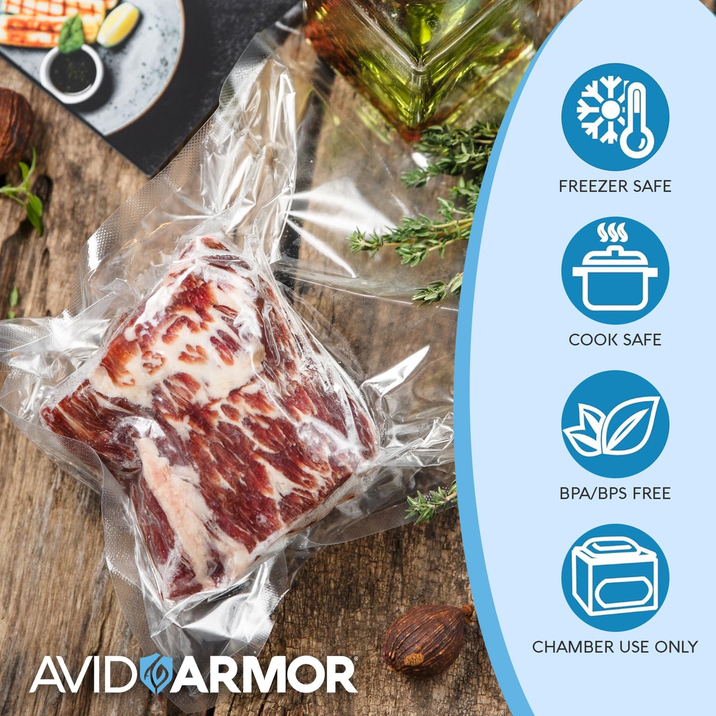Avid Armor – Chamber Machine Pouches 3.5mil, Pre-Cut Chamber Vacuum Sealer Bags, Heavy Duty Seal Pouch, BPA-Free Chamber Sealer, Assorted Size Pack, 6"x10", 8"x10", 11"x10" - Pack of 300