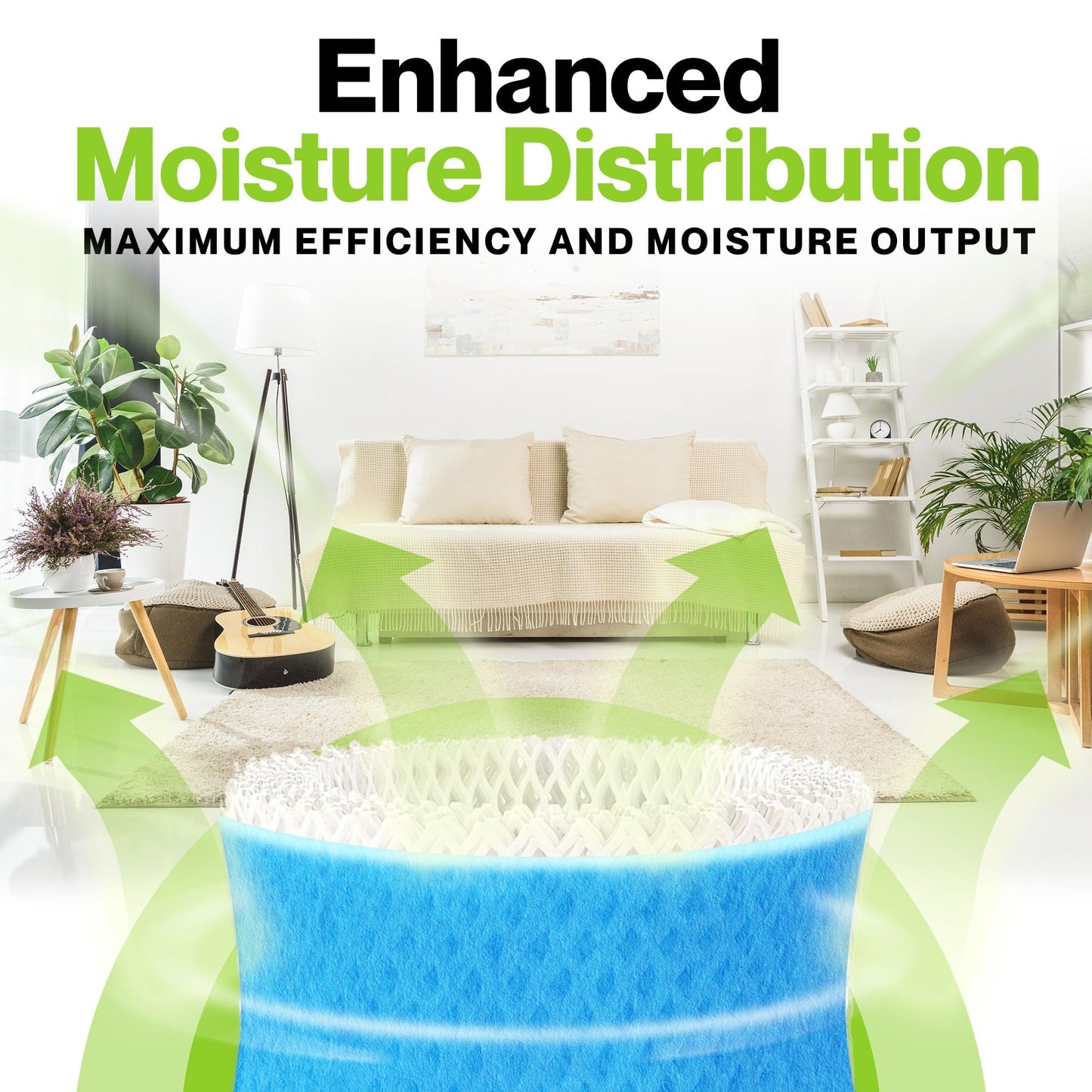 Durabasics 6 Pack of Premium Humidifier Filters Compatible with Honeywell Humidifier Filters HAC-504, HAC-504AW & Honeywell Filter A | Replacement for HCM 350 Cool Mist Humidifiers
