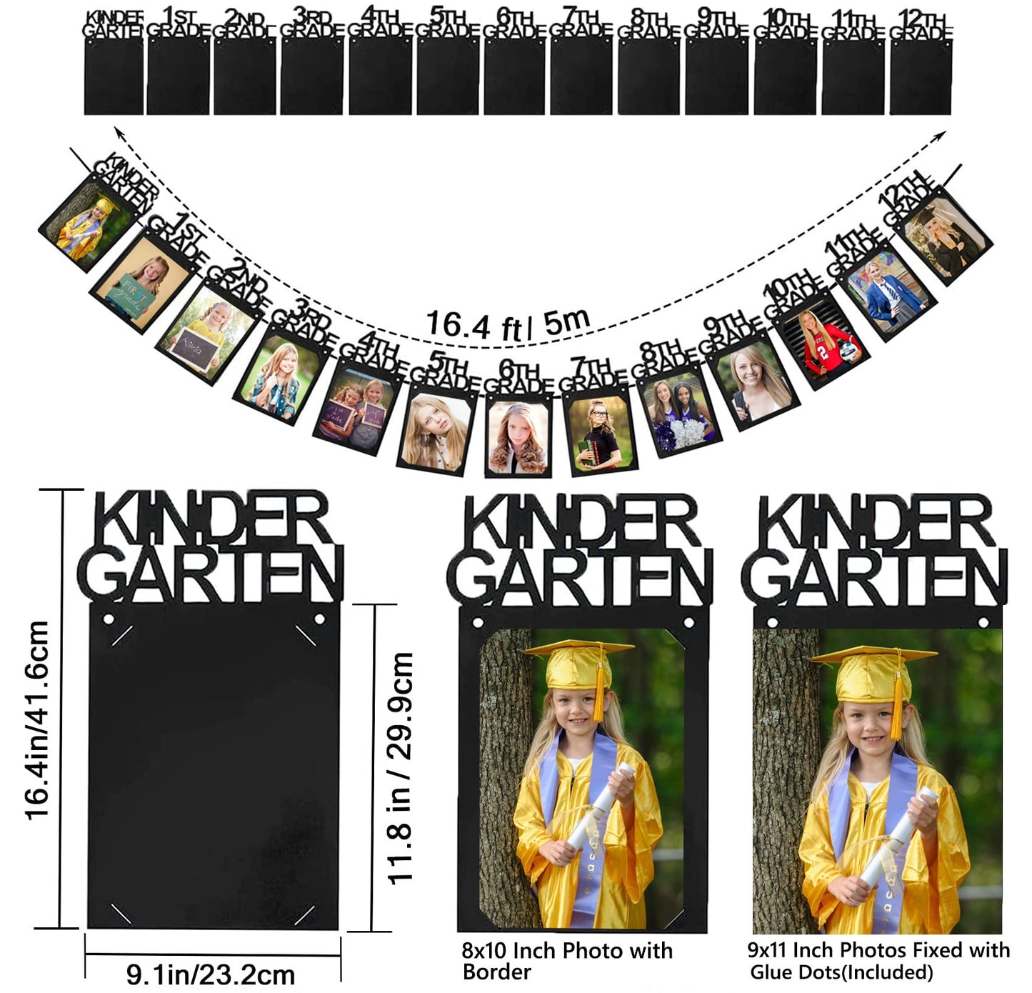 2026 Graduation Photo Banner 8x10 K-12 Graduation Party Photo Display Graduation Party Decorations Personalized Graduation Announcements Banner for High School College Graduation Party Supplies TD112