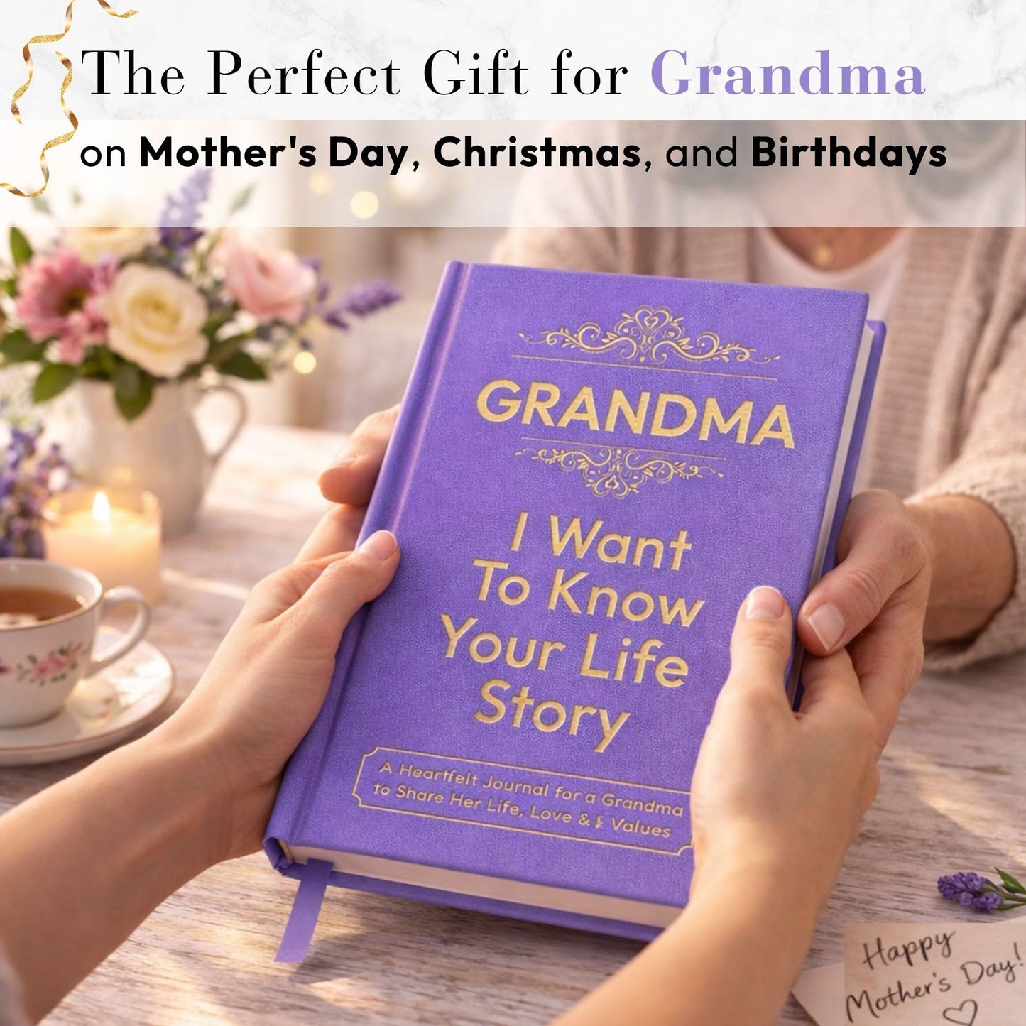 GrandPa and GrandMa I Want to Know Your Life Story Journal (Hardcover): Gifts for GrandPa and GrandMa – Perfect for Birthday, Thanksgiving Day, Mothers Day & Fathers Day & Christmas
