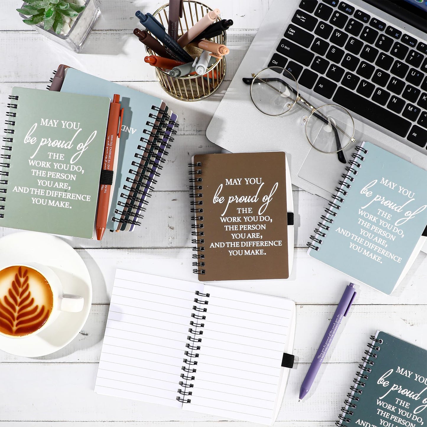 Honoson 30 Sets/60 Pcs Graduation Appreciation Gifts May You Be Proud The Work Notebook with Ballpoint Pen Thank You Notebooks 2026 CNA Appreciation Gifts for Staff Nurse Coworker (Vivid Color)