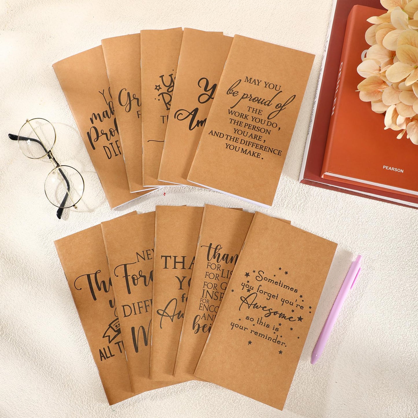 Yeaqee 50 Pcs Employee Appreciation Gifts Undated Weekly Pocket Planners Bulk to Do List Inspirational Habit Track Notebooks for Teacher Boss Nurse Volunteer Social Worker(Motivational)