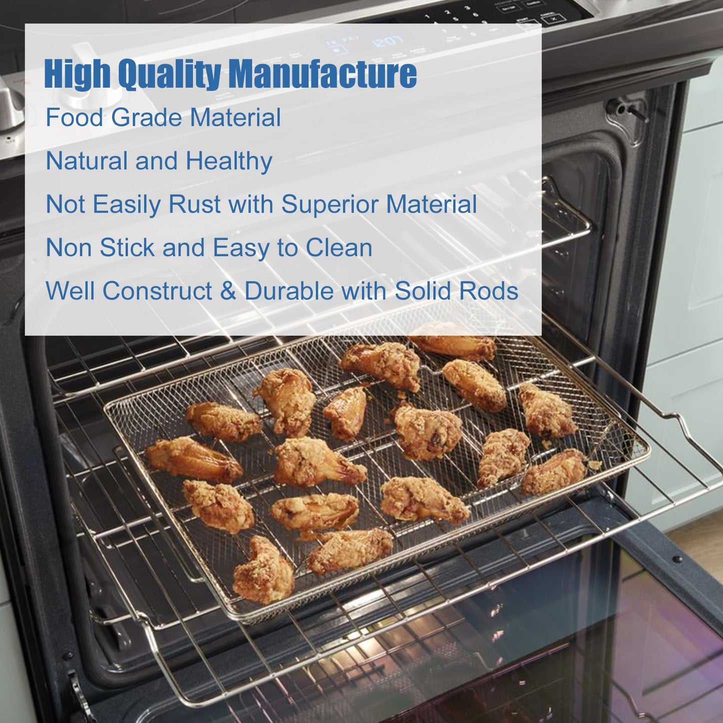 DG75-01001C Range Oven Rack for Samsung Range/Stove/Oven, Oven/Microwave Combo Parts - Samsung Stainless Steel Oven Rack Replaces NE63A6511SS, NX60A6511SS, NE59T4311SS, DG75-01001A