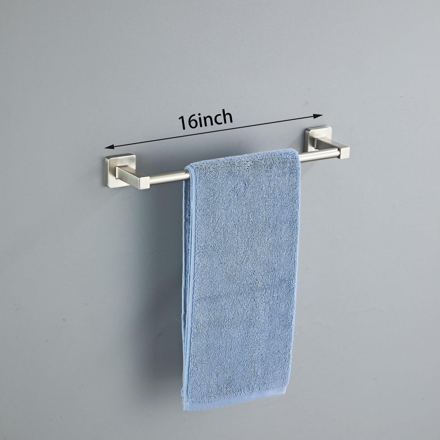 Brushed Nickel Bathroom Hardware Set 4 Pieces,Towel Bar Set Stainless Steel Wall Mounted, Includes 16In Hand Towel Bar, Towel Ring, Robe Towel Hooks,Toilet Paper Holder, Bathroom Towel Rack Set…