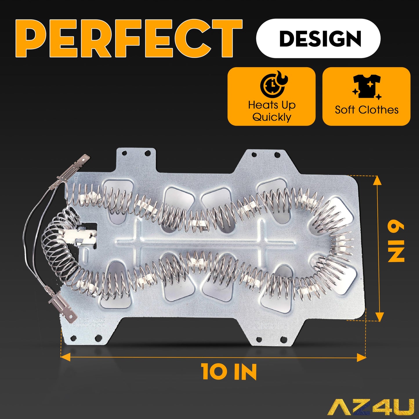 Dryer Heating Element Assembly Replaces For Samsung DV42H5200EP/A3 DV42H5200EF/A3 DV5451AEW/XAA DV40J3000EW/A2 DVE50R5400V/A3 DV219AEW/XAA DV395ETPASU/A1 DV448AEP/XAA DV350AEW/XAA DV330AEB/XAA