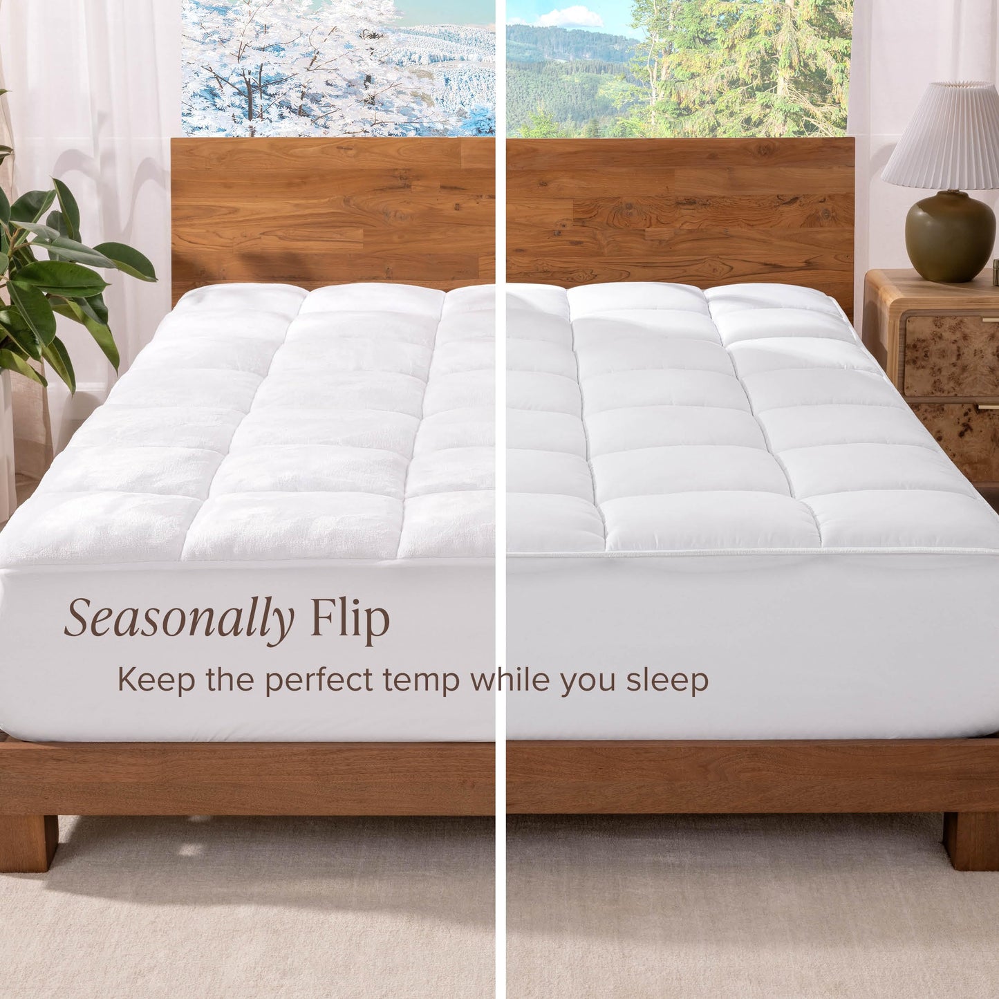 Bare Home Twin Extra Long Microplush Mattress Topper - Pillow Top Reversible - Mattress Cover - Dual Sided All-Season - 8" to 24" Deep Pocket - Fitted Cover - Dorm Essentials - Plush Bed Pad (Twin XL)