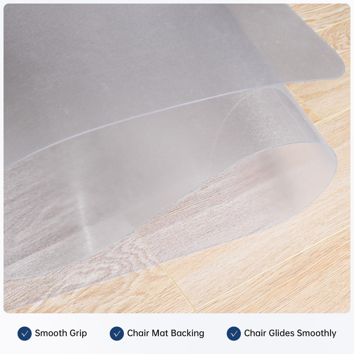 Cybstrax Office Chair Mat for Hardwood Floor - 36 x 48'', Transparent Computer Desk Chair Mat Easy Glide Floor Protector Mat for Rolling Chairs Office & Home