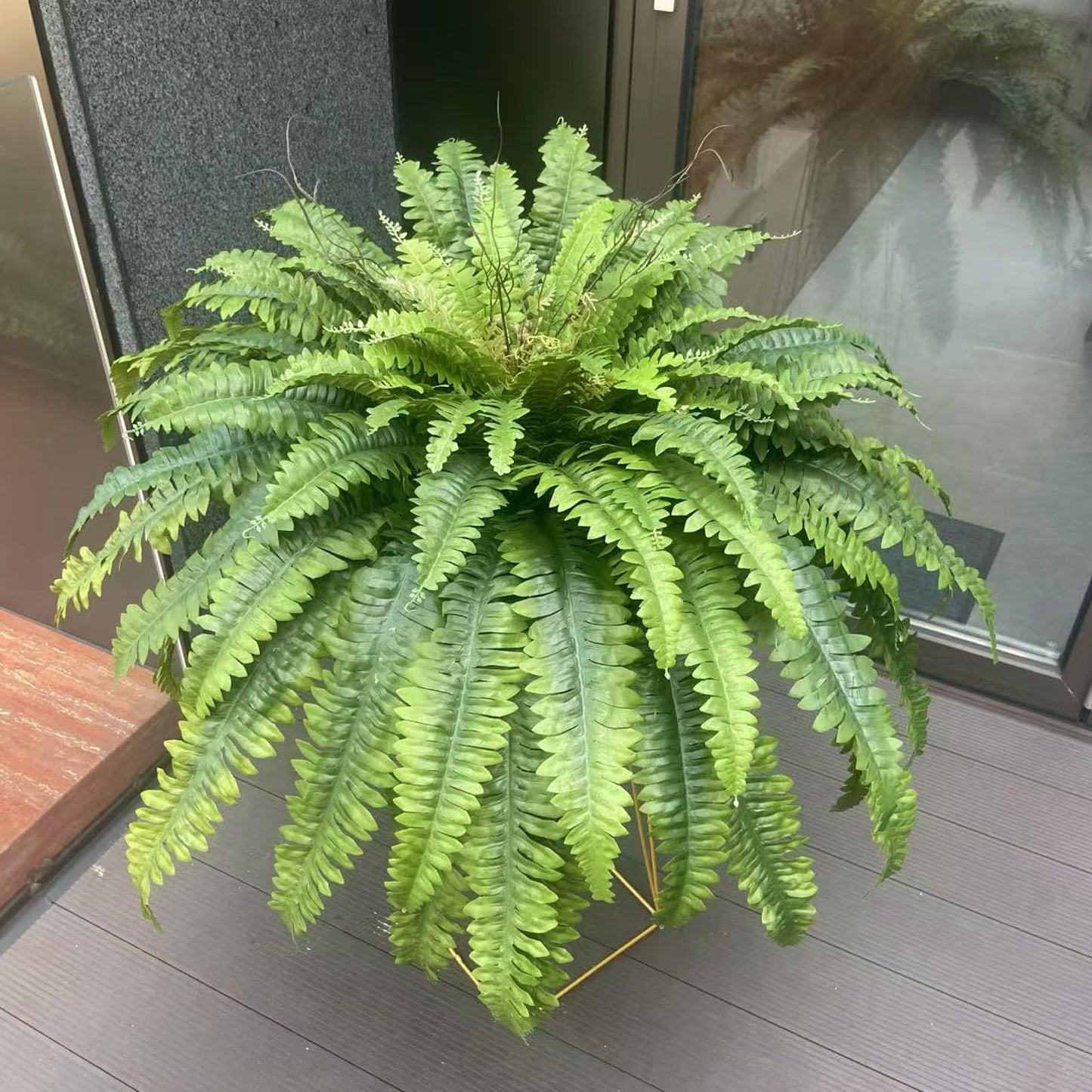 Galebeiren 50" Fake Ferns Artificial Plants Large, 98 Fronds Artificial Ferns for Outdoors and Indoors, Suitable for Planter Garden Porch Office Decor