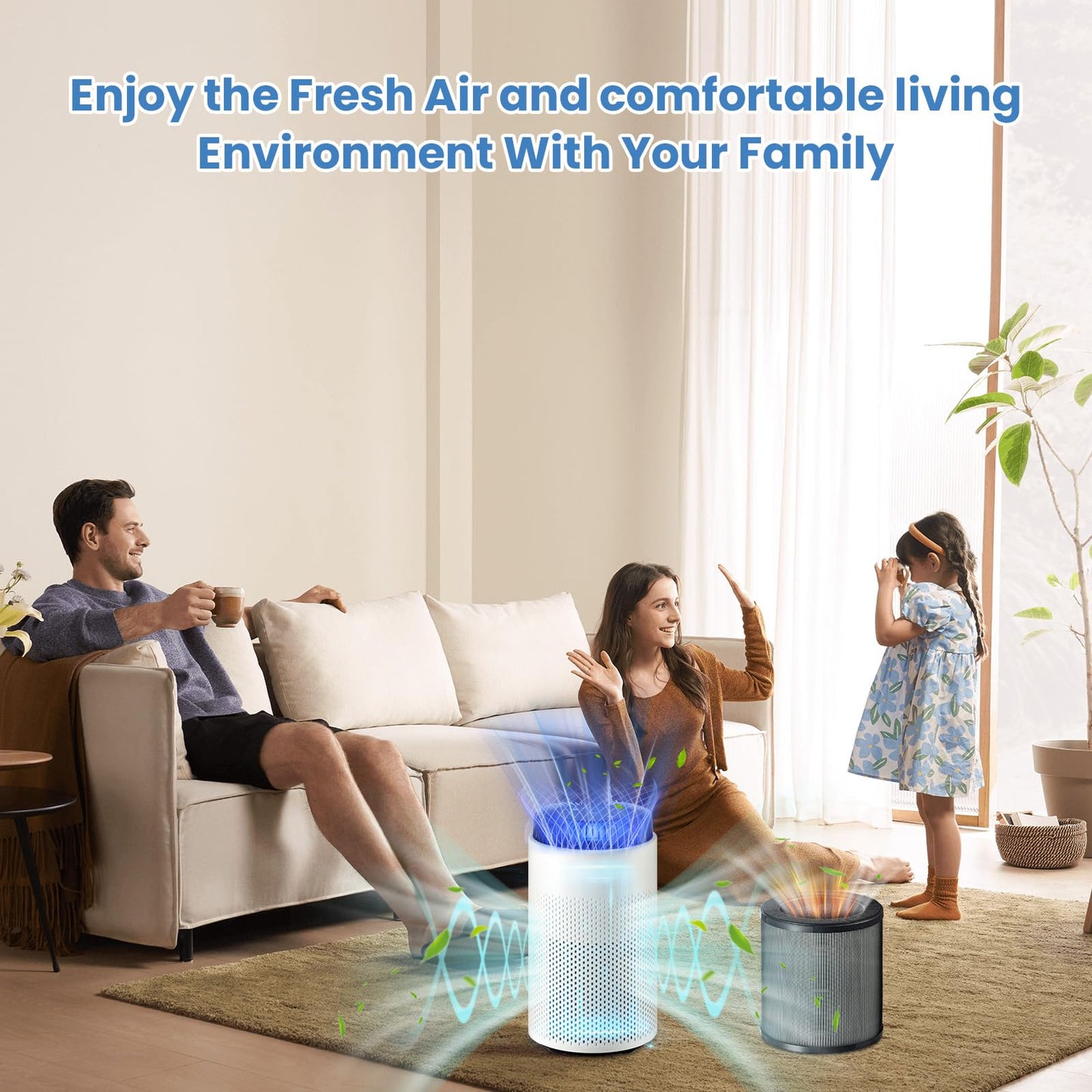 2 Pack Airmega 50 Filter Replacement Compatible with Coway Airmega 50 Air Purifier, 3-IN-1 Hepa Filter, Deodorization Filter with Activated Carbon