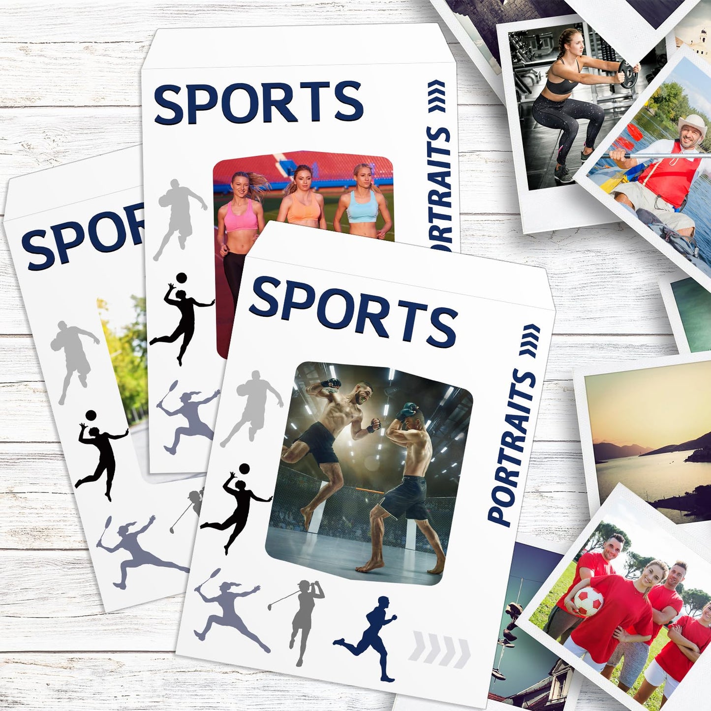 Humyoun 100 Pcs Photo Sports Envelopes Photo Envelopes 8 3/4'' x 11 1/8'' Portrait Envelope with 5'' x 6'' Plastine Window for Photos Catalog Magazine Brochures Certificates Company Calendar